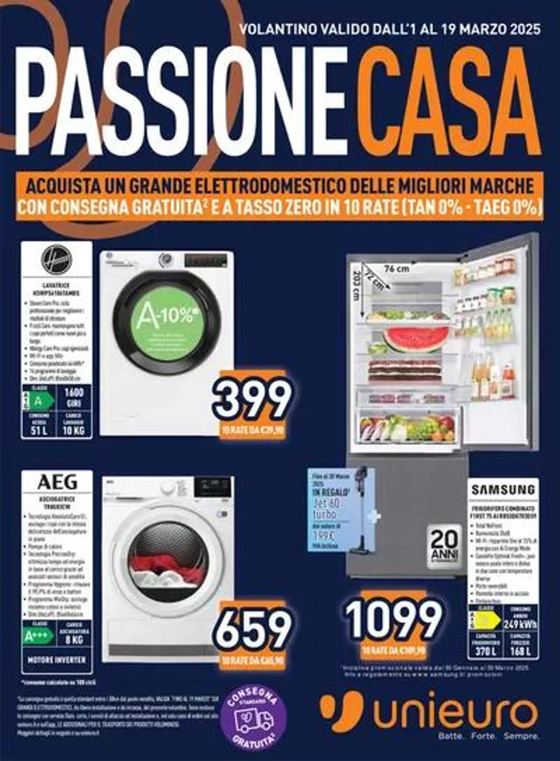 Passione casa da Unieuro! da 1 marzo a 19 marzo di 2025 - Pagina del volantino 1
