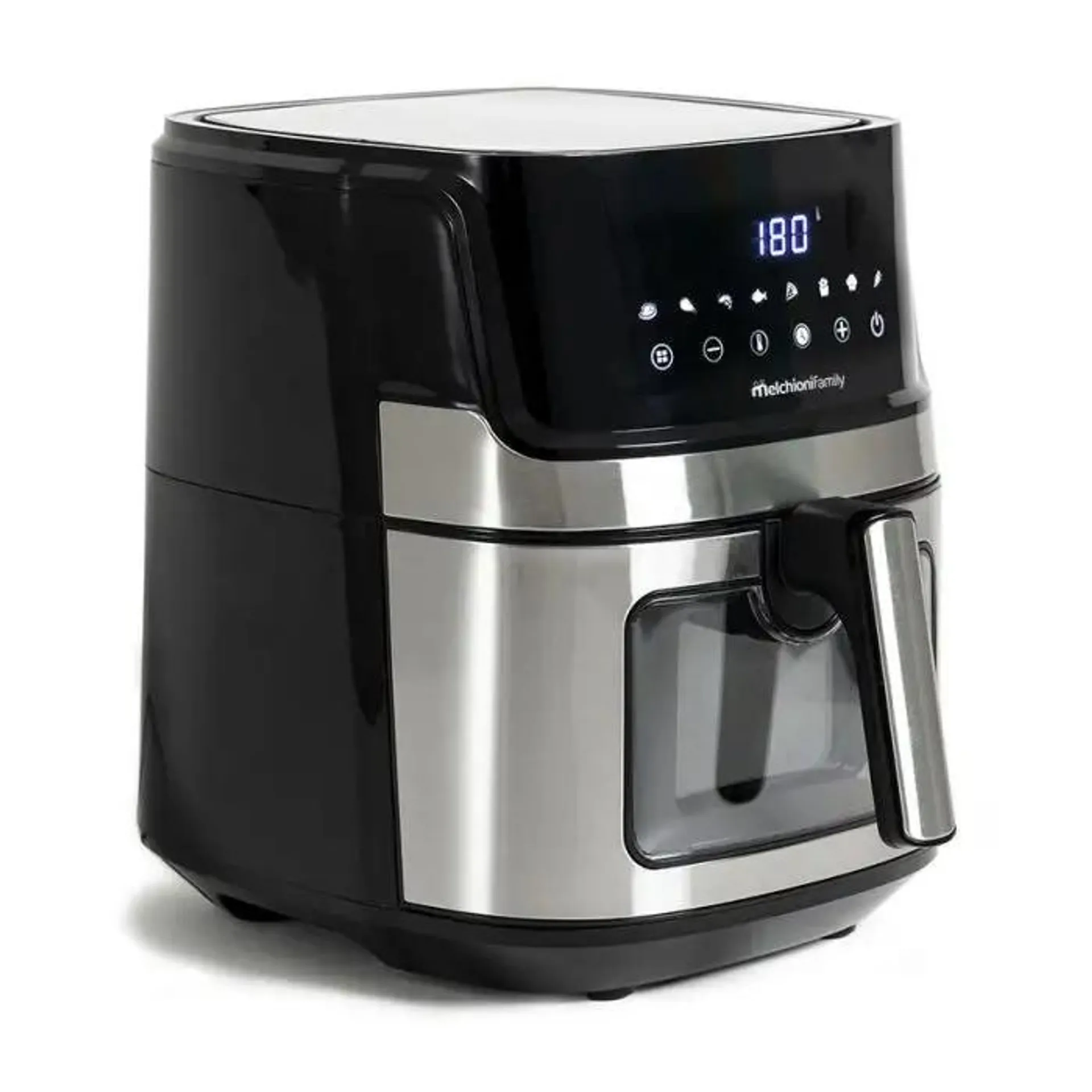 Melchioni 118340033 friggitrice singolo 6,5 l indipendente 1600 w nero, stainless steel