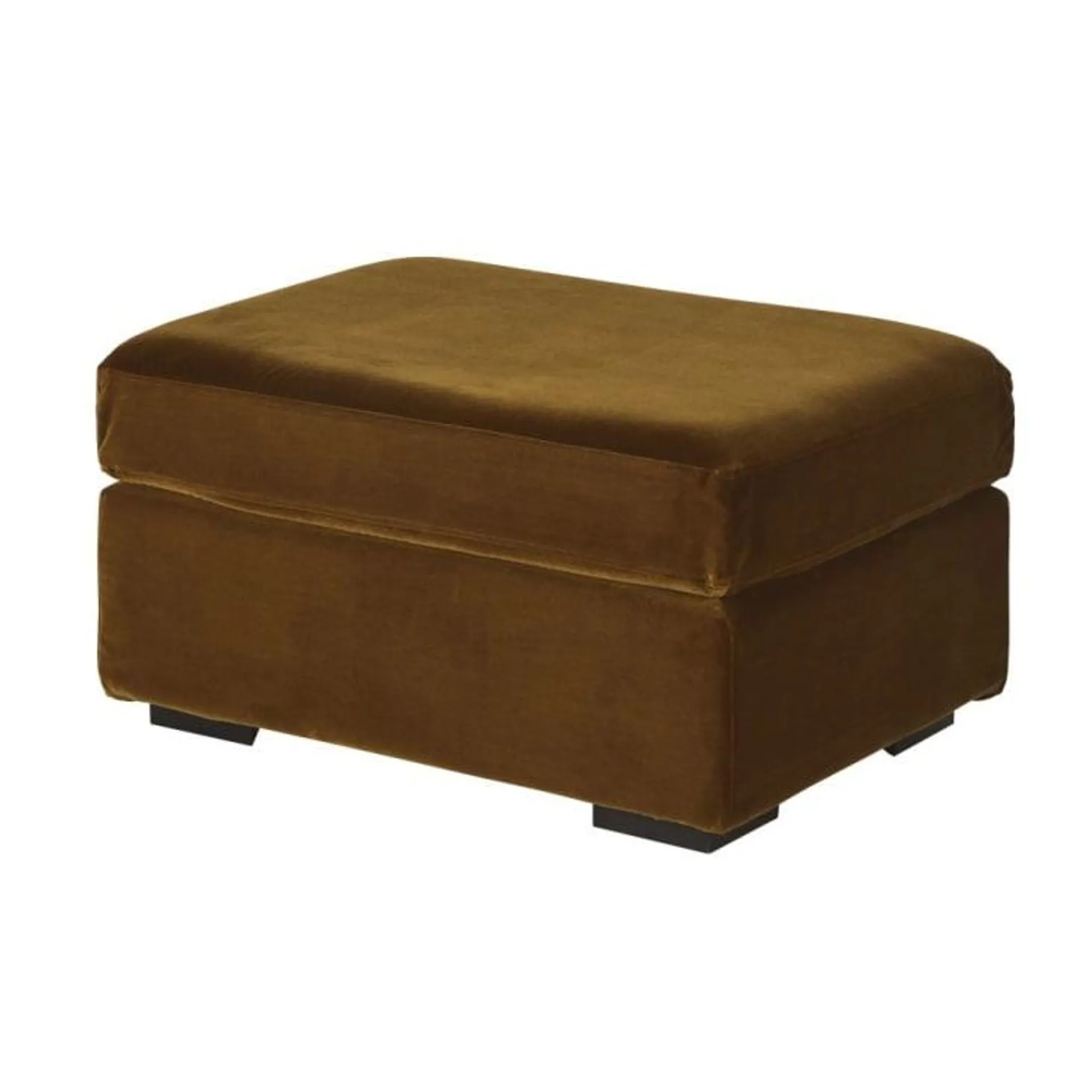 Pouf per divano componibile in velluto color bronzo