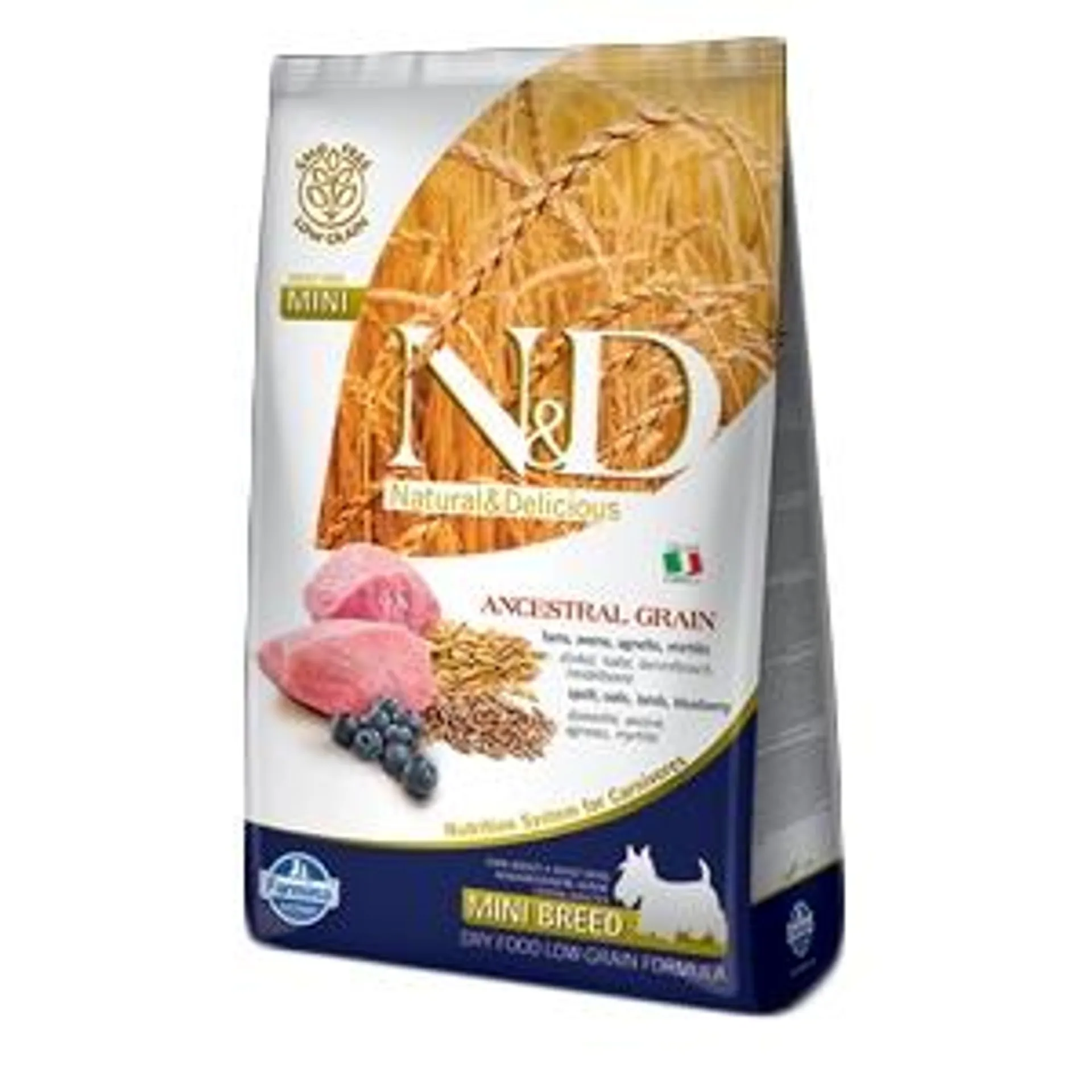 Farmina - Natural & Delicious Ancestral Grain Adult Mini con Agnello e Mirtillo