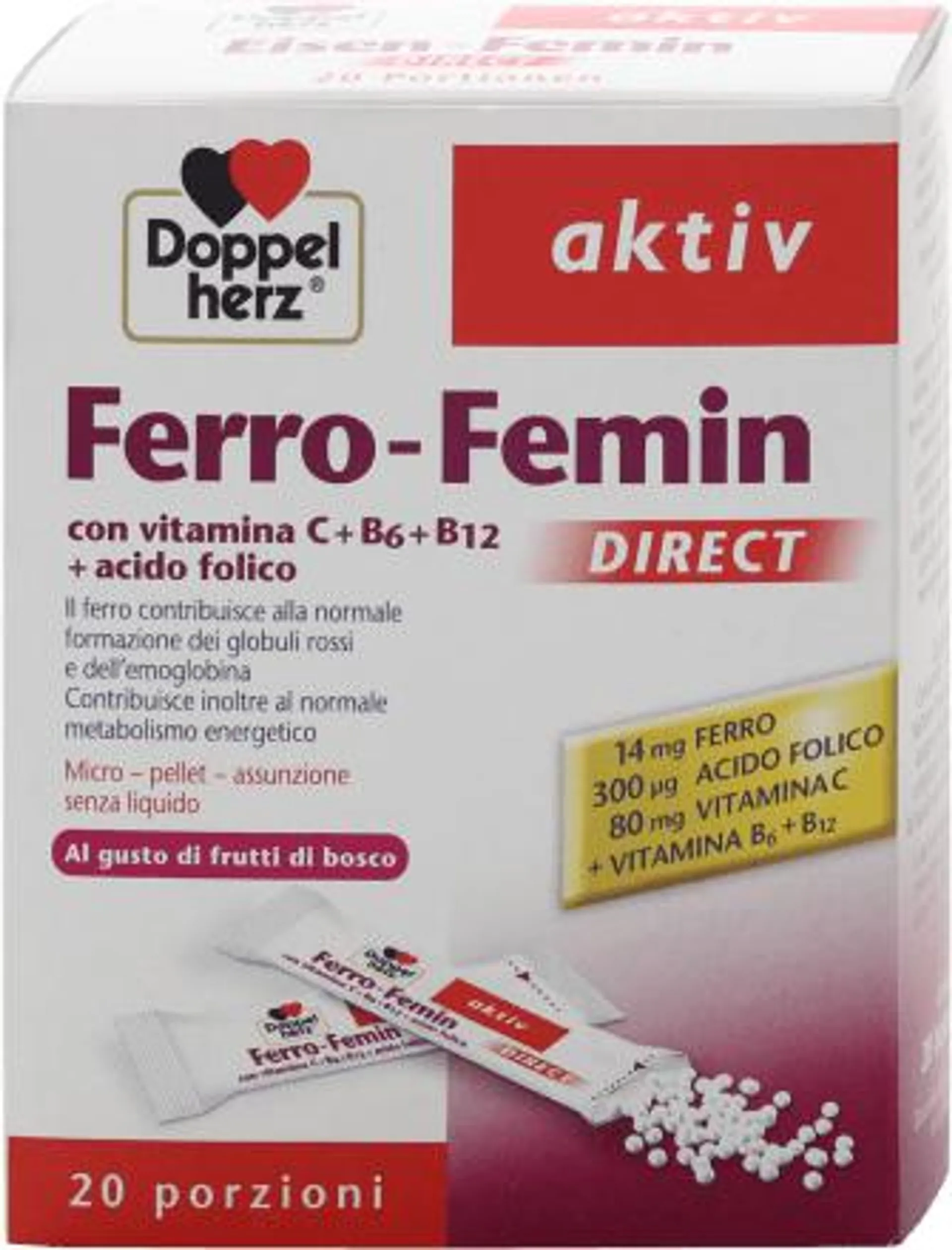 Ferro - Femin DIRECT aktiv, 20 pz