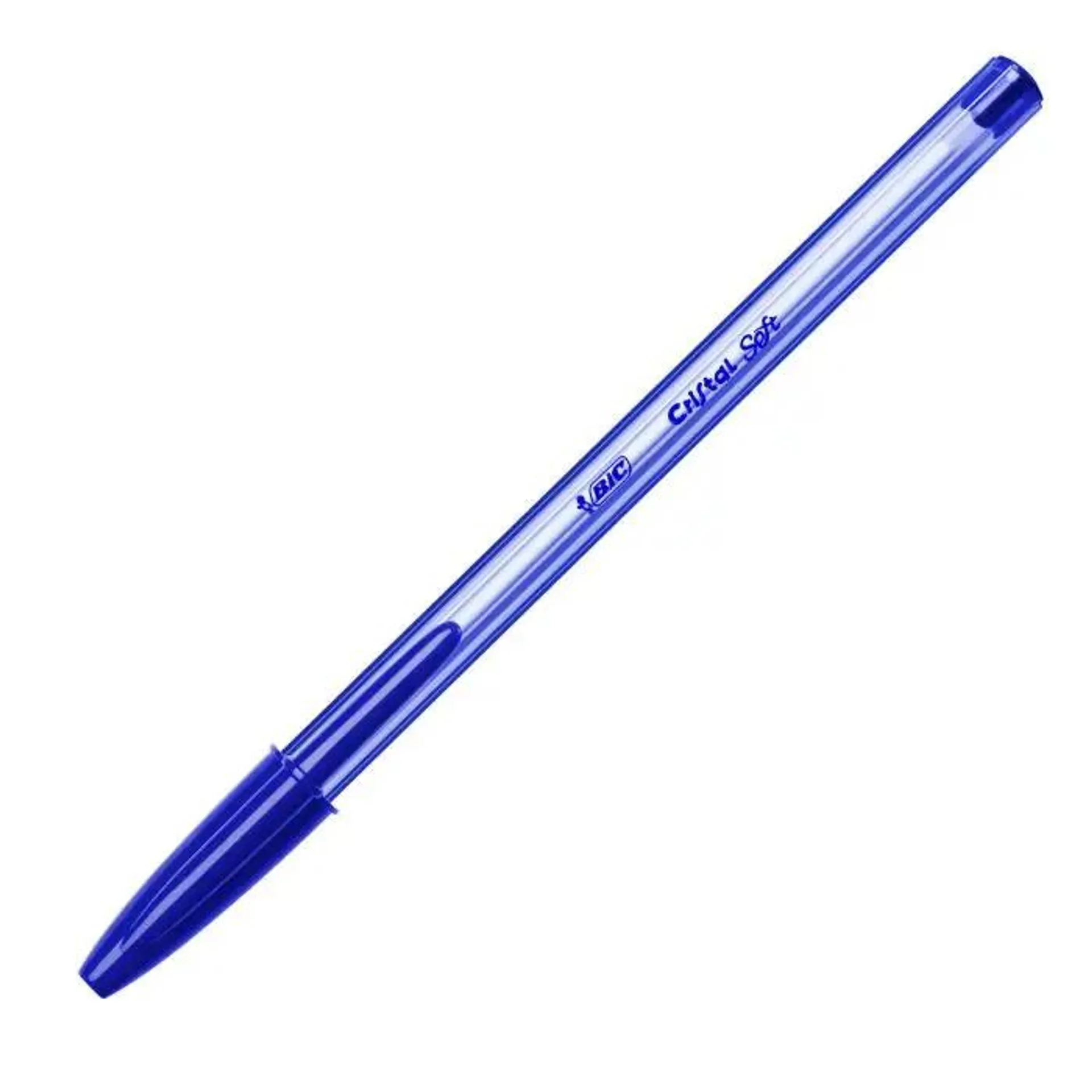 Bic cristal soft blu tratto mm 1.2 - 5 pezzi