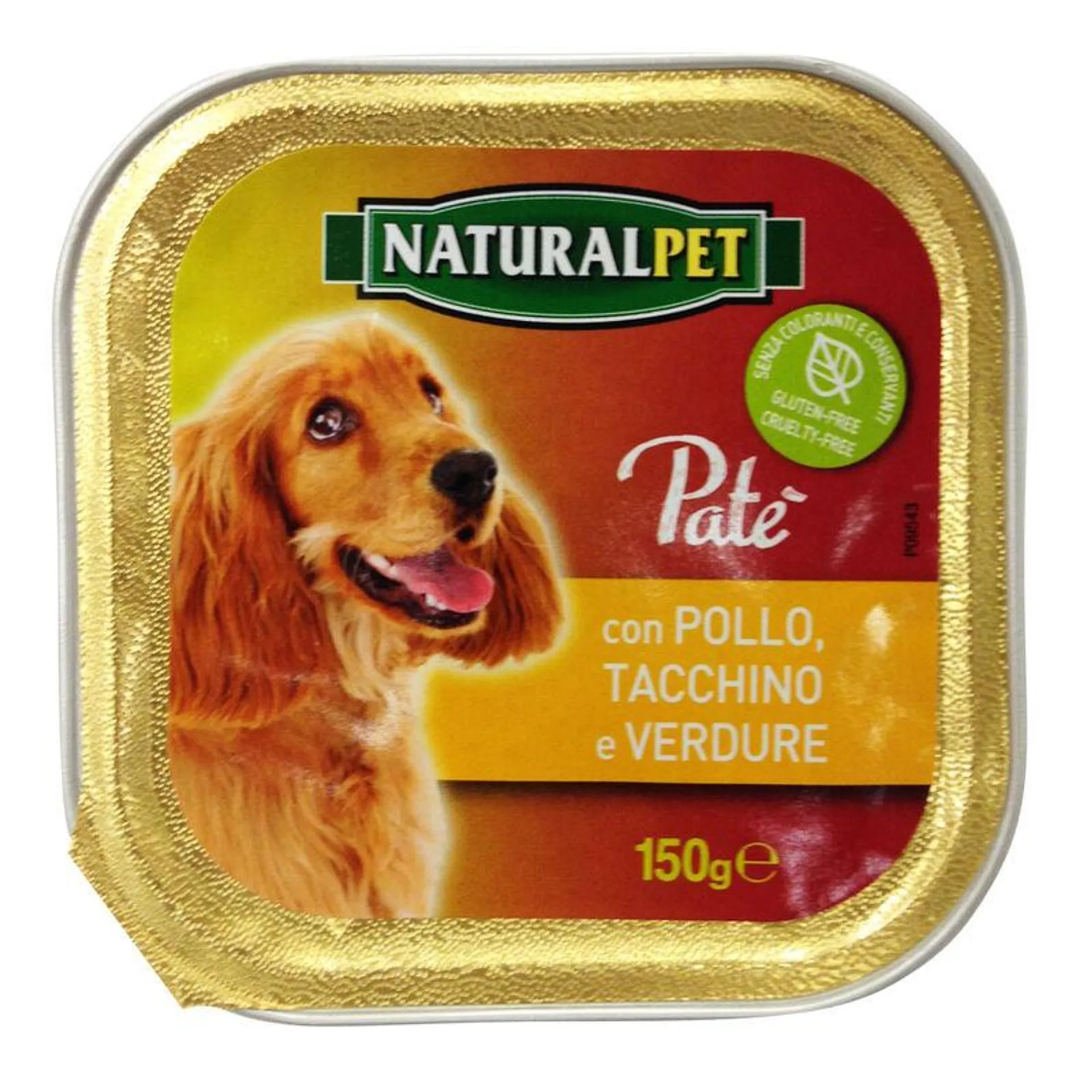 Naturalpet Dog Adulto Paté con Pollo, Tacchino e Verdure 150 gr