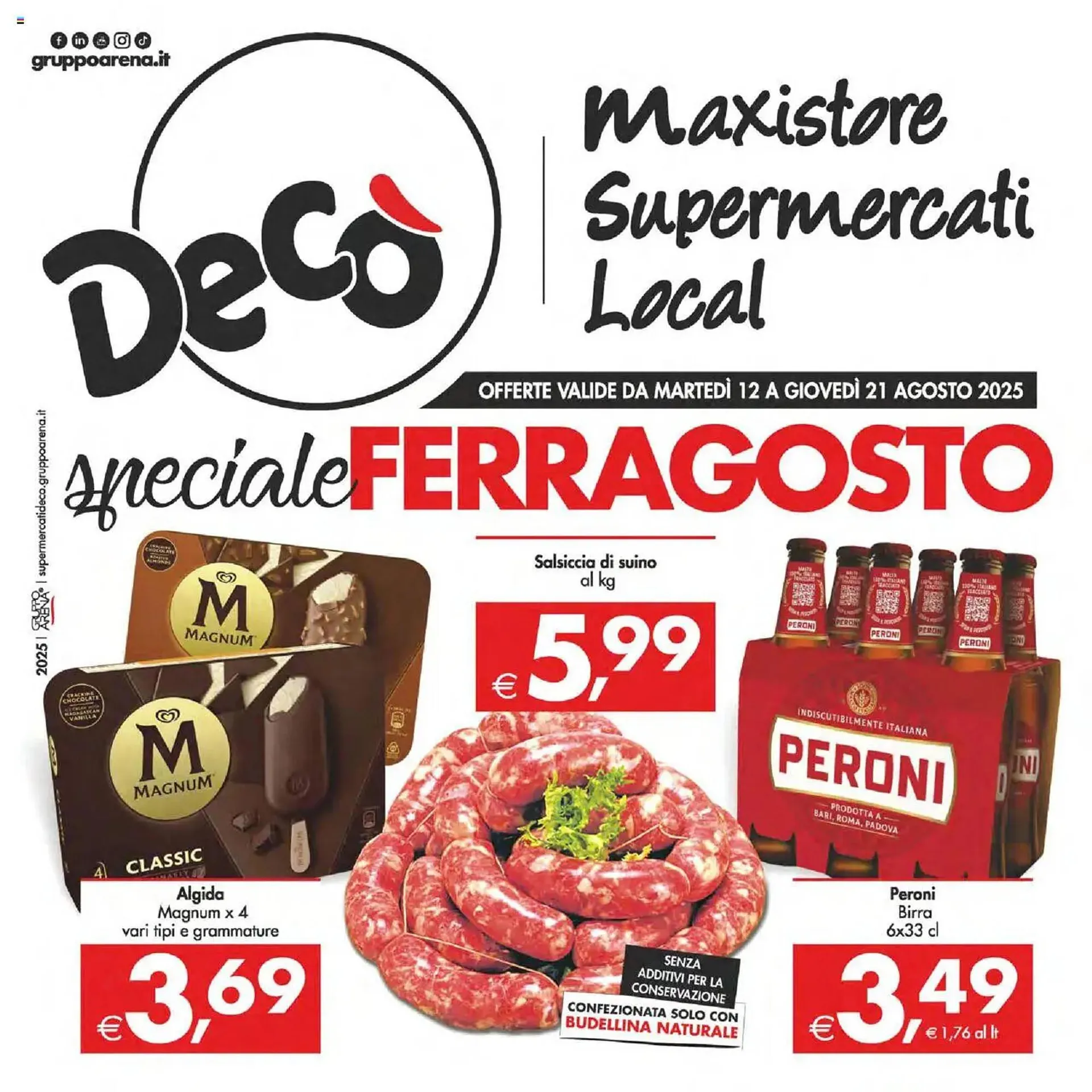 Volantino Deco Supermercati da 12 agosto a 21 agosto di 2025 - Pagina del volantino 1