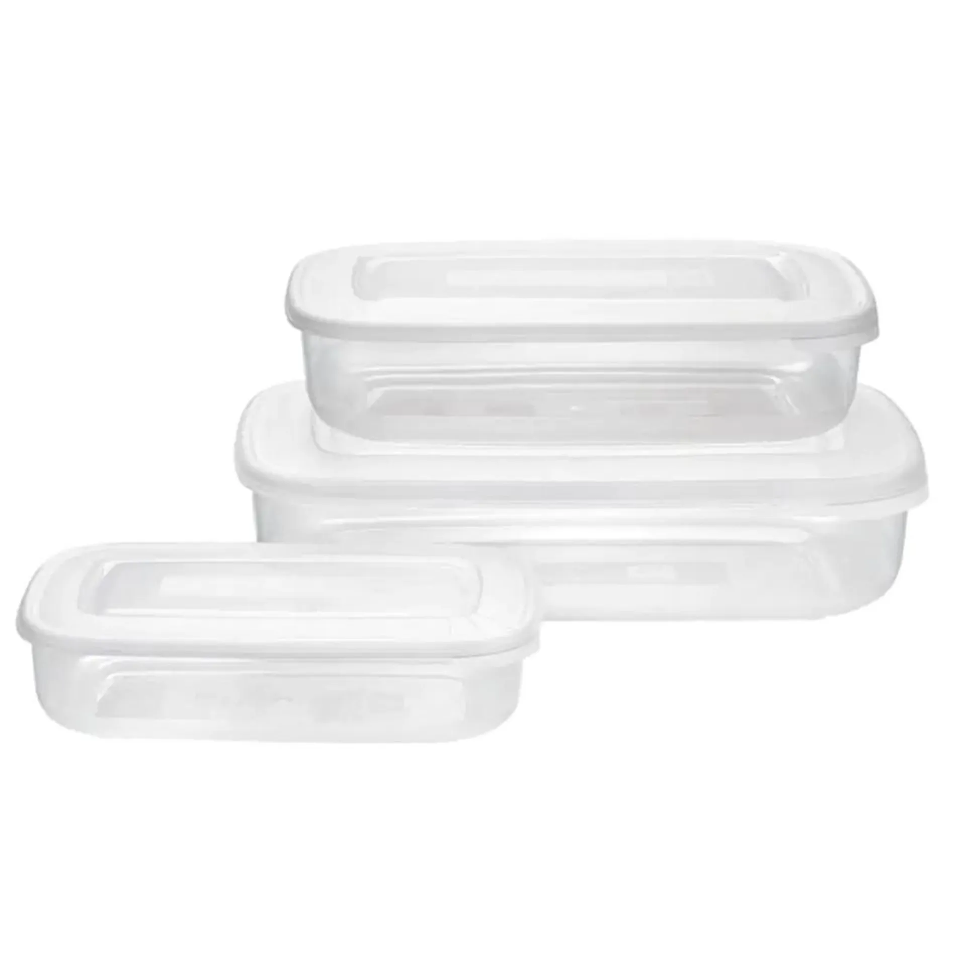 Set 3 Frigo box Rettangolari 3+1.88+0.93lt Bianco