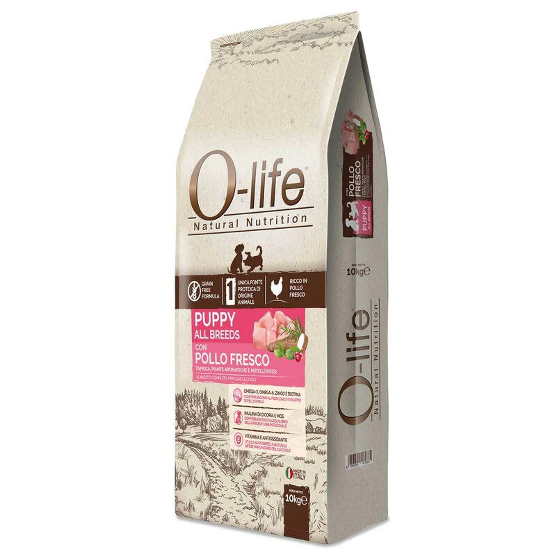 O-life Dog Puppy All Breeds con Pollo Fresco 10 kg