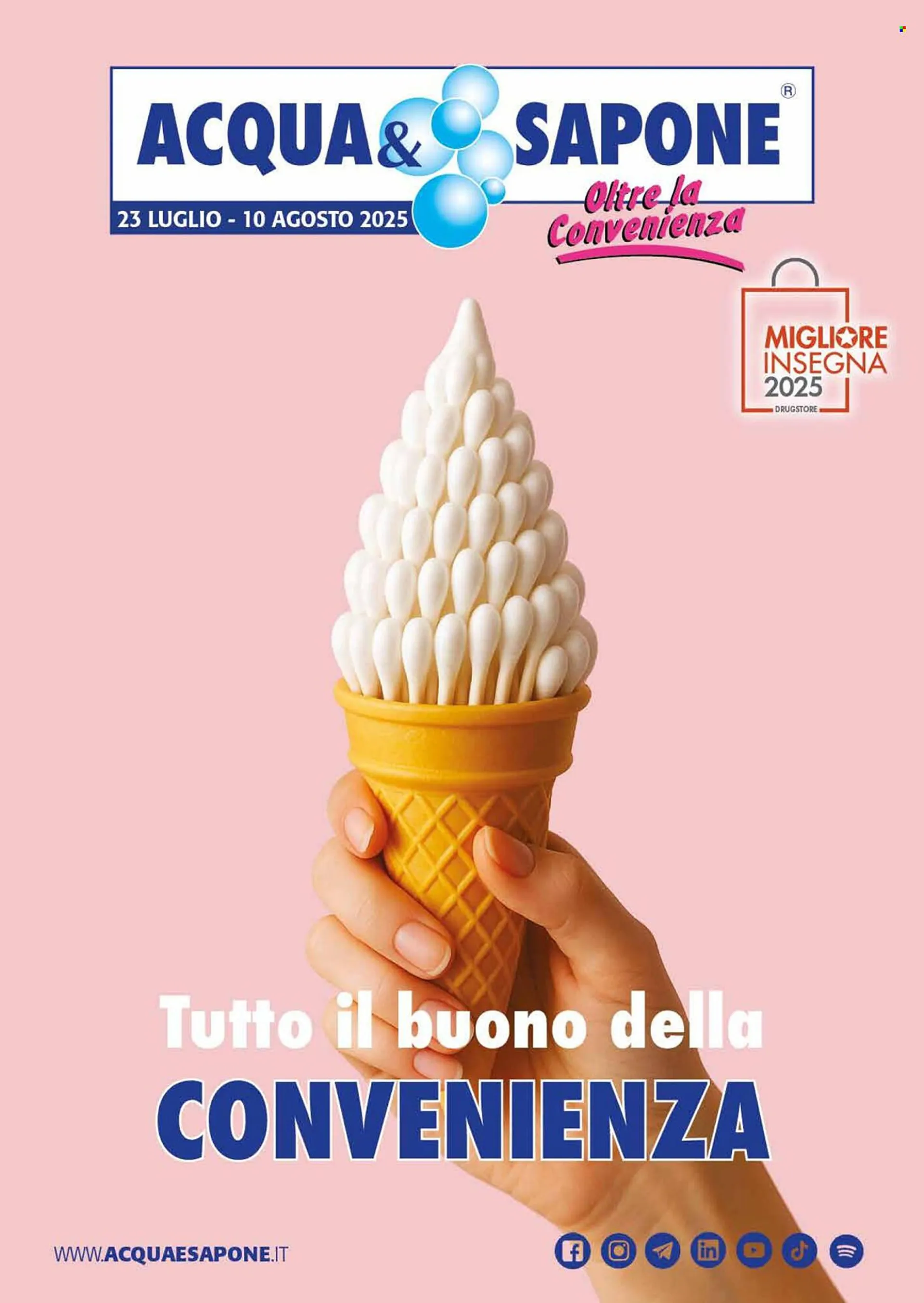 Volantino Acqua & Sapone da 23 luglio a 10 agosto di 2025 - Pagina del volantino 1