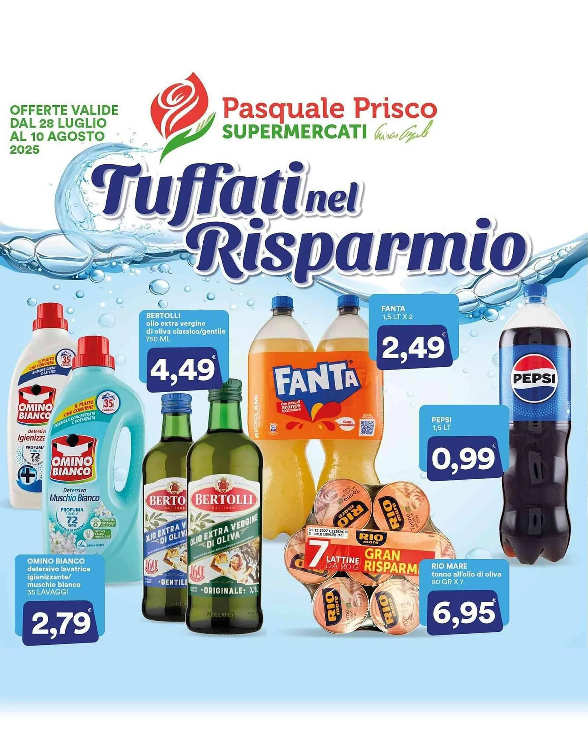 Volantino Supermercati Pasquale Prisco da 28 luglio a 10 agosto di 2025 - Pagina del volantino 1