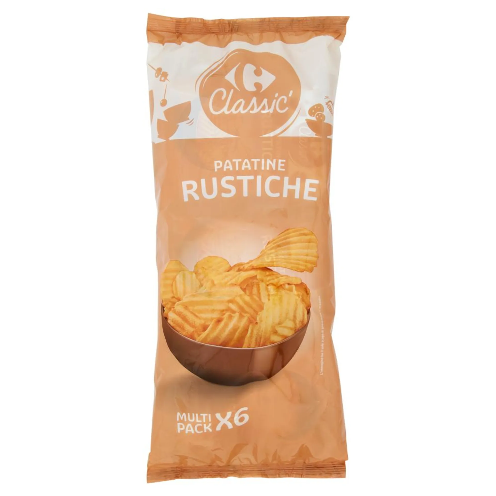 Carrefour Classic Patatine Rustiche 6 x 25 g