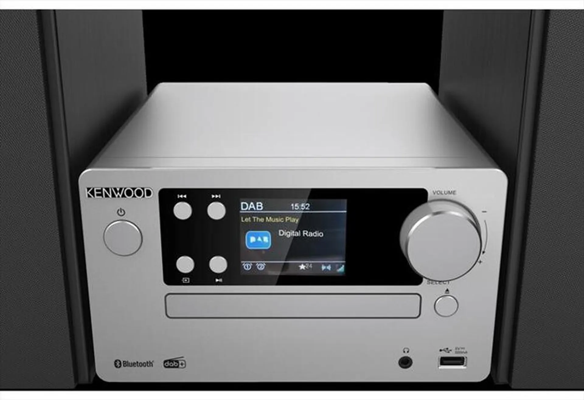 KENWOOD - Micro HiFi M-725DAB-SILVER