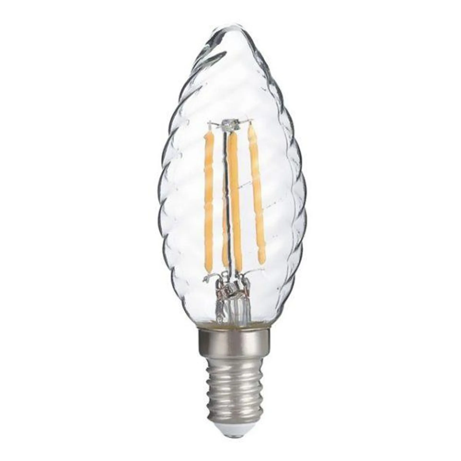 LAMPADINA LED TORTIGLIONE E14 40W 4W LUCE CALDA