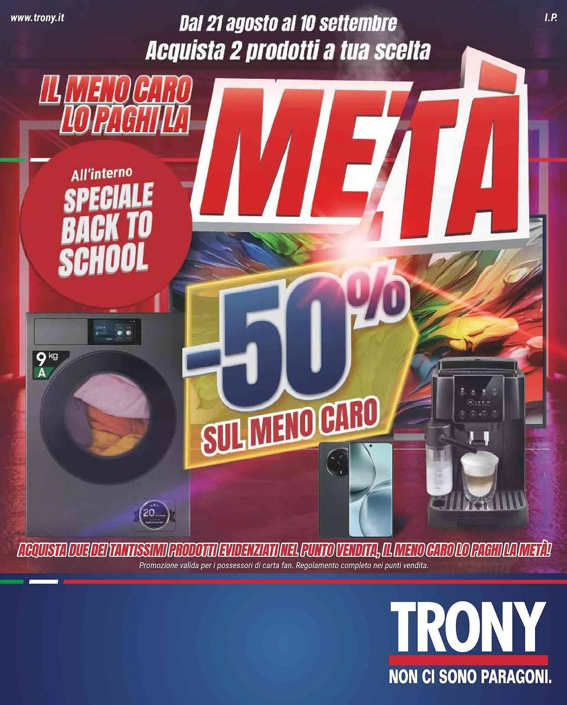 Volantino Trony da 21 agosto a 10 settembre di 2025 - Pagina del volantino 1