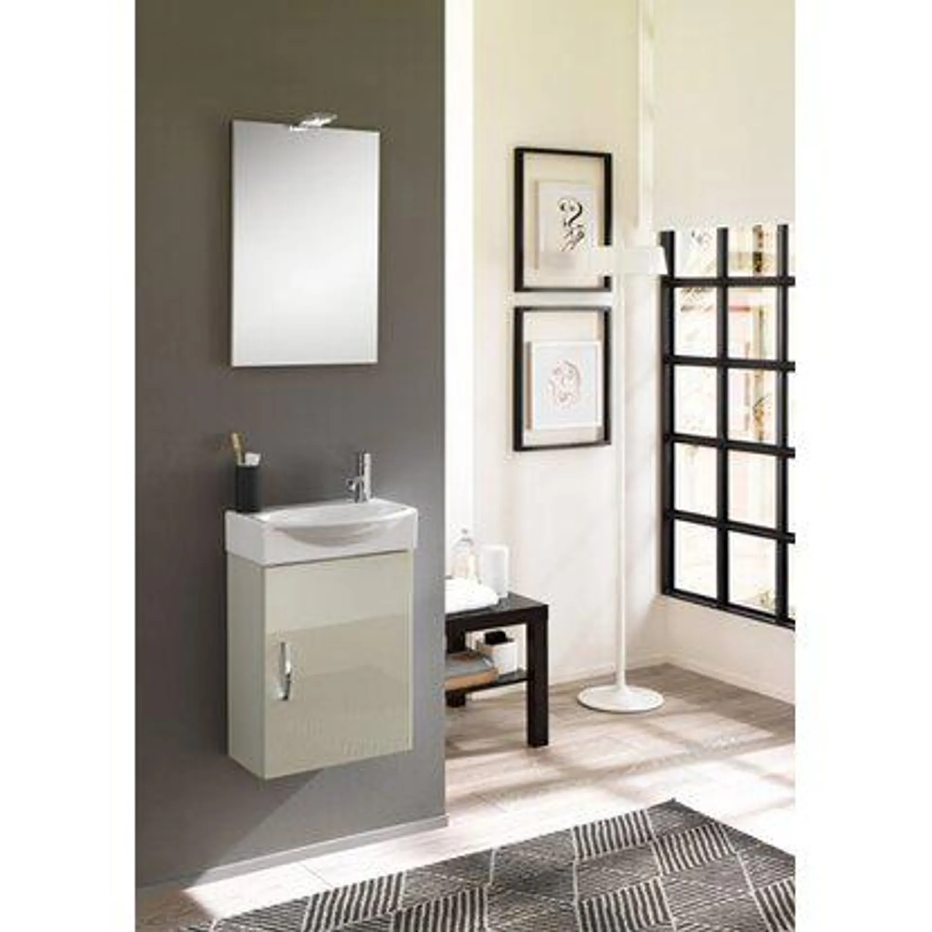 Mobile bagno Compobox mini42 grigio nuvola 42x190x29,5 cm