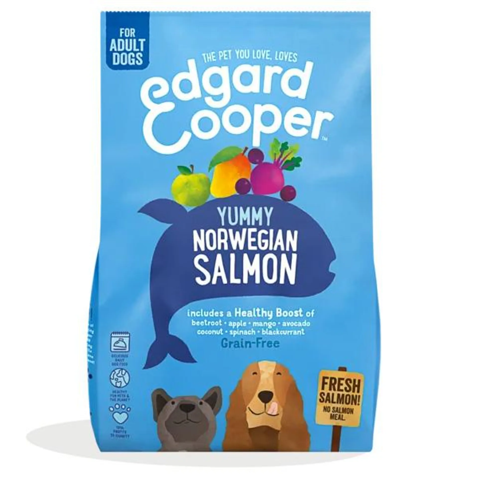 Edgard&Cooper - Adult Carne Fresca di Salmone Norvegese Senza Cereali