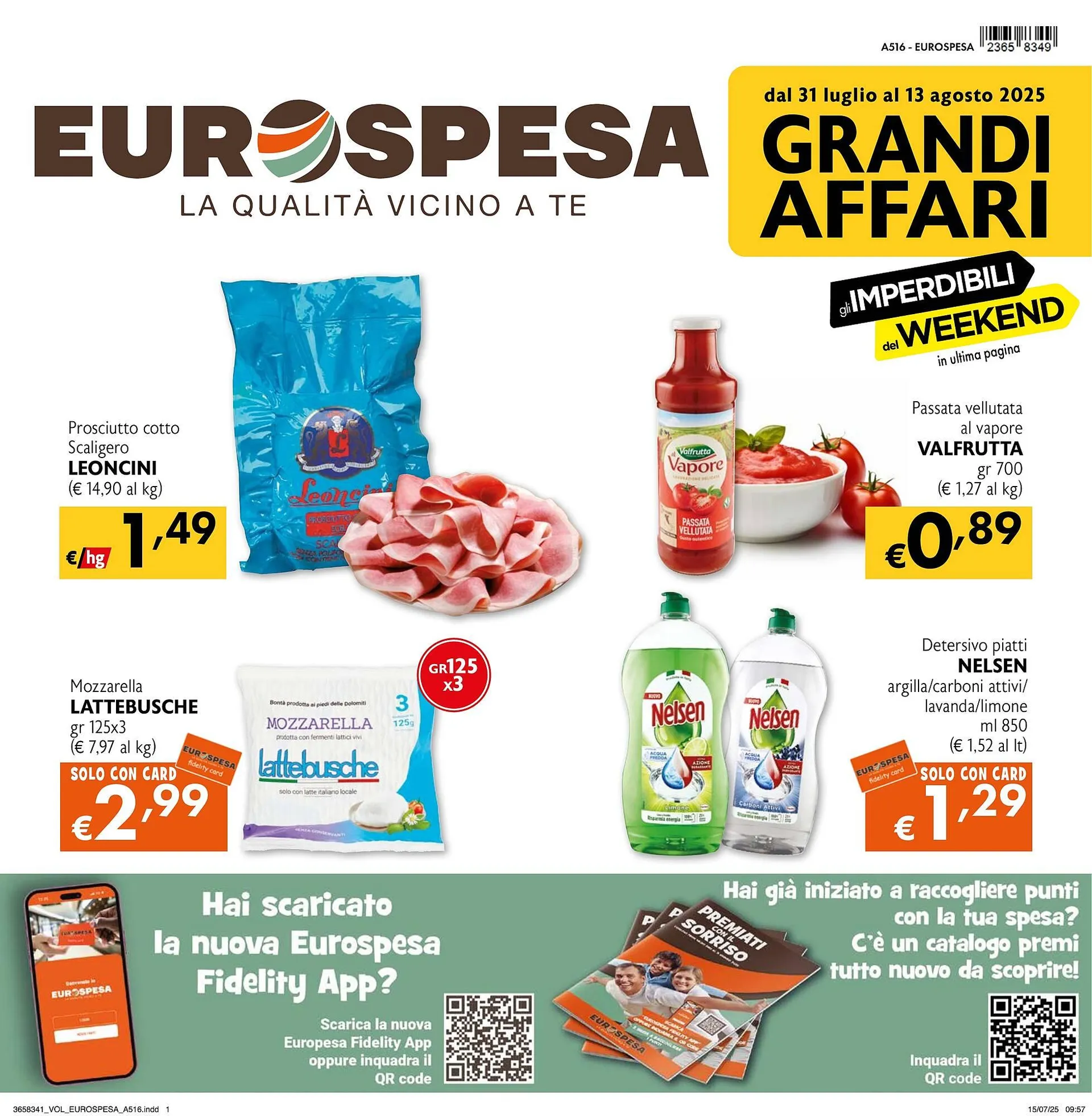 Volantino Eurospesa da 31 luglio a 13 agosto di 2025 - Pagina del volantino 1