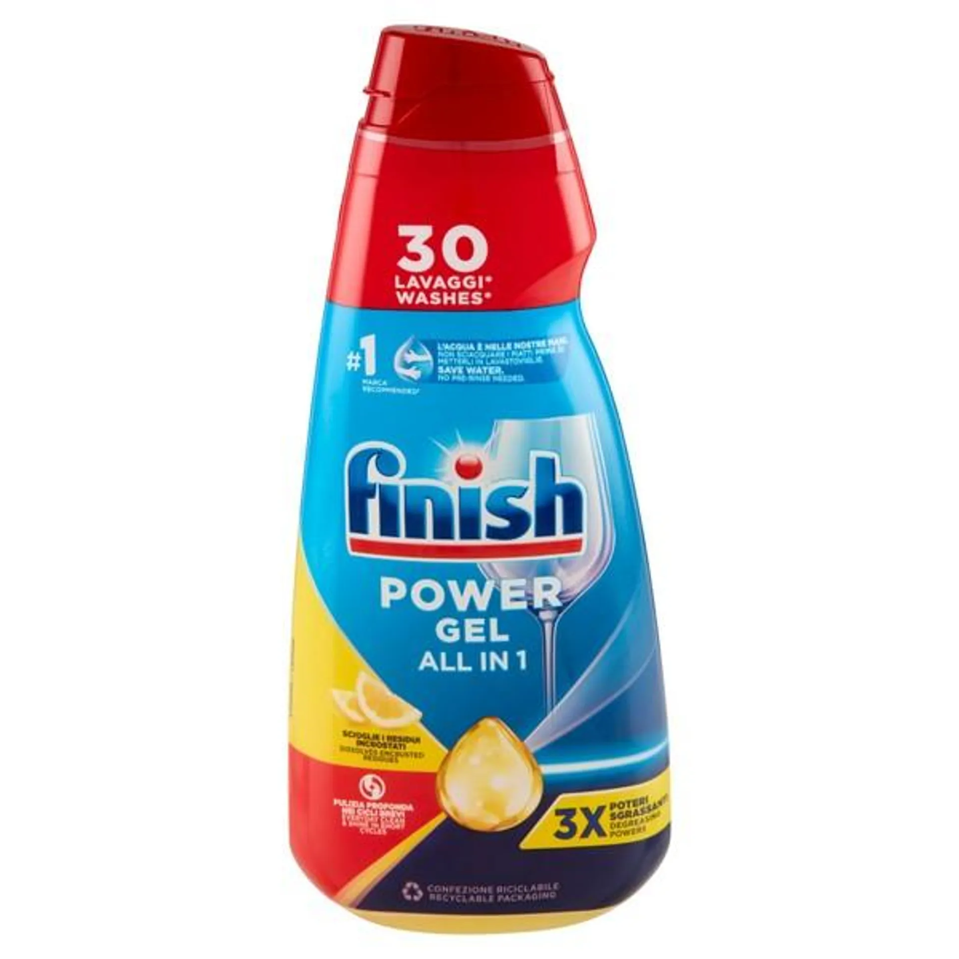 FINISH POWER GEL 600ML LIMONE