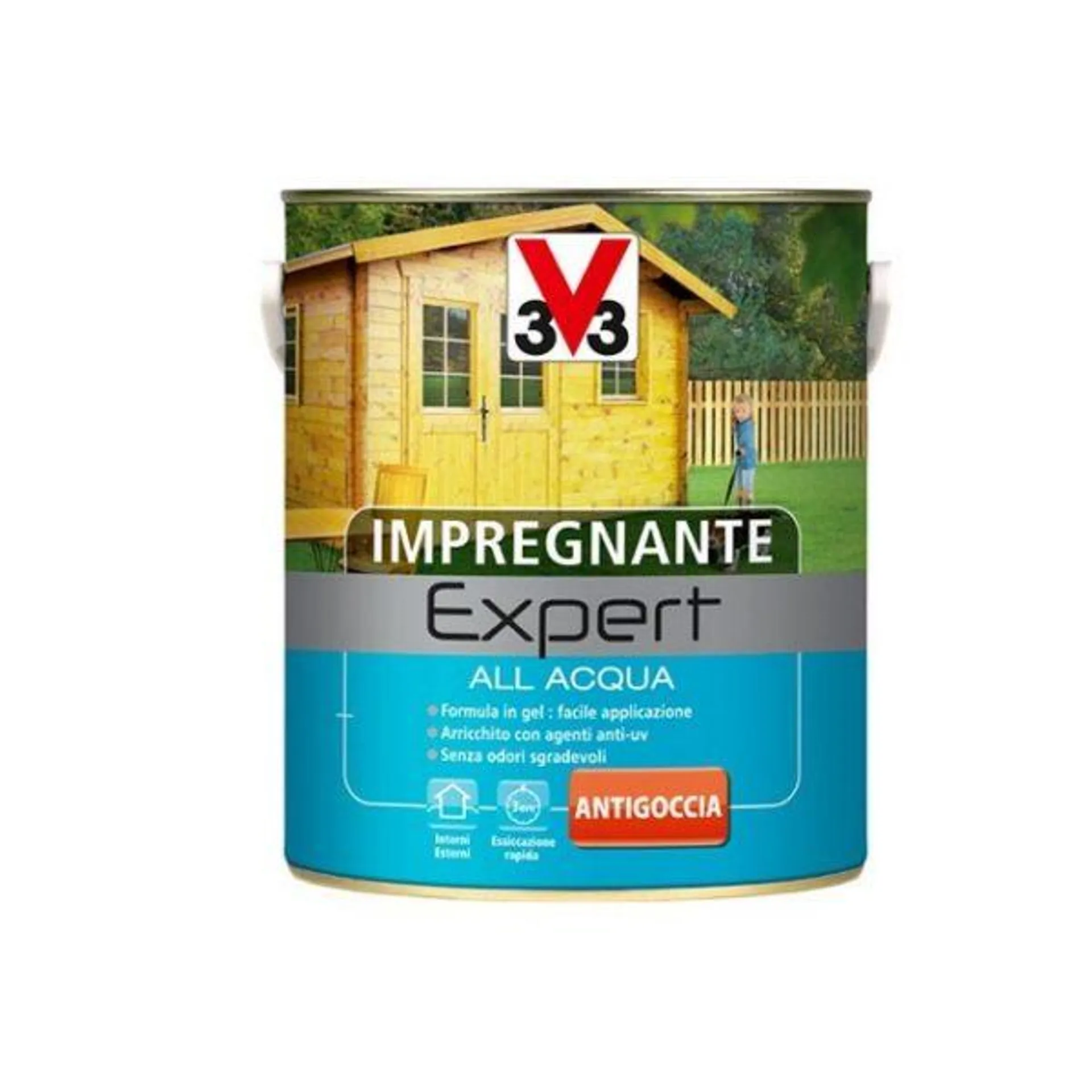 IMPREGNANTE PER LEGNO ALL'ACQUA NOCE SCURO 2,5 LT V33