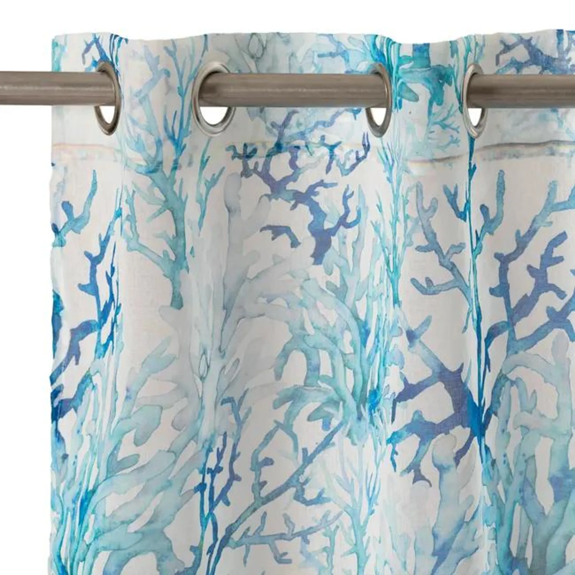 Tenda Corallo blu, occhiello 140x280 cm