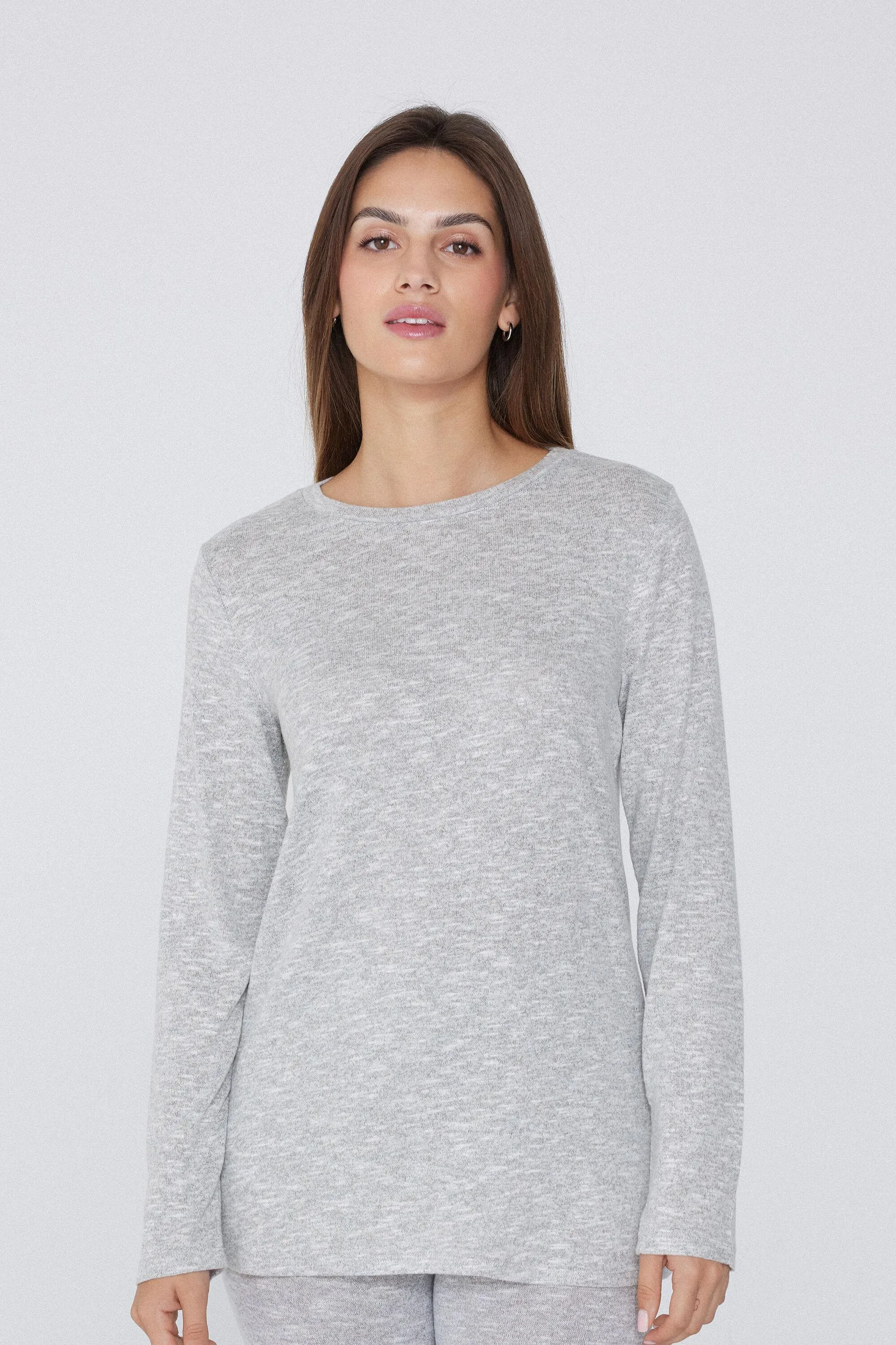 Maglia Manica Lunga Scollo Tondo Loungewear