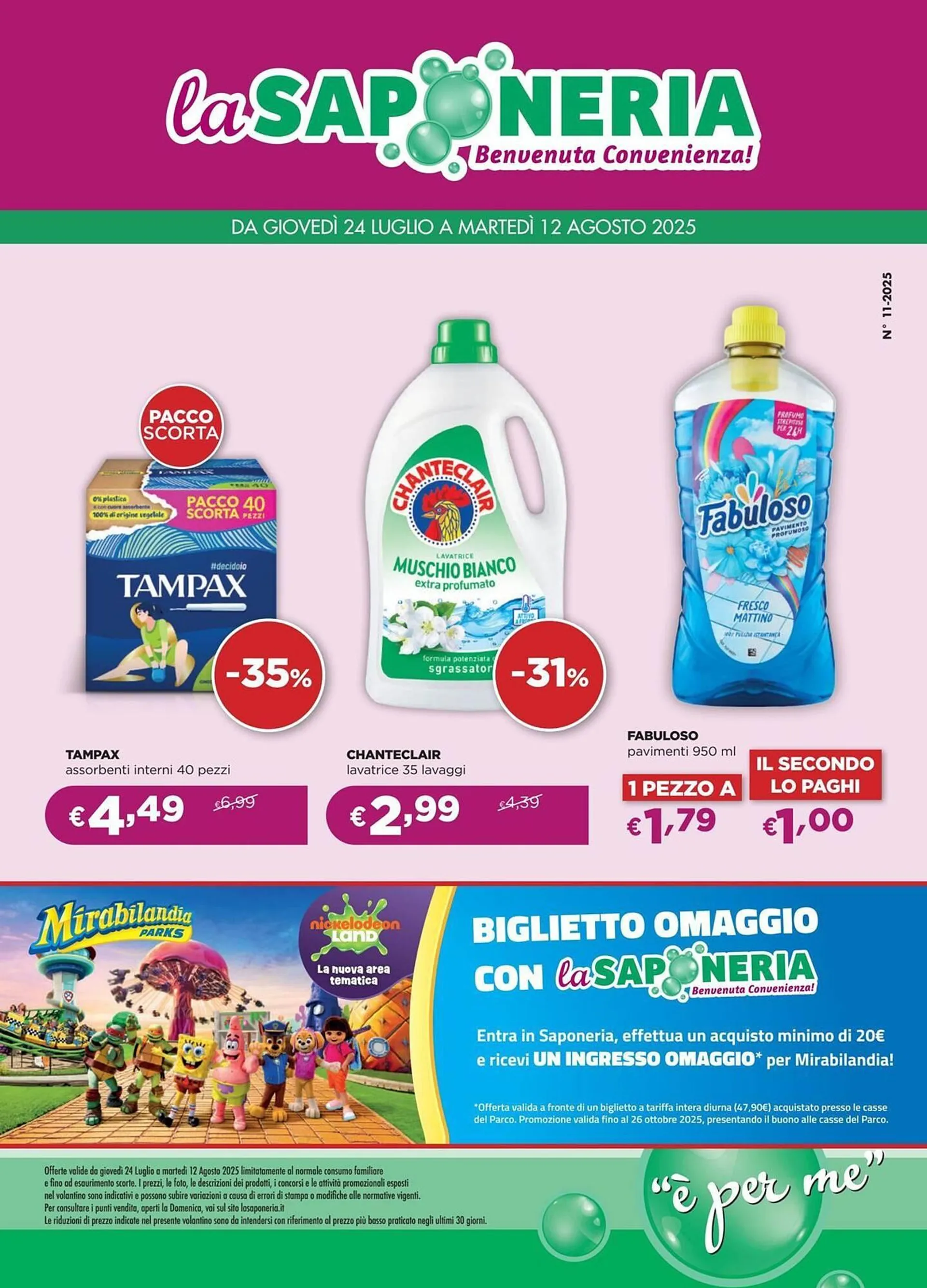 Volantino La Saponeria da 24 luglio a 12 agosto di 2025 - Pagina del volantino 1