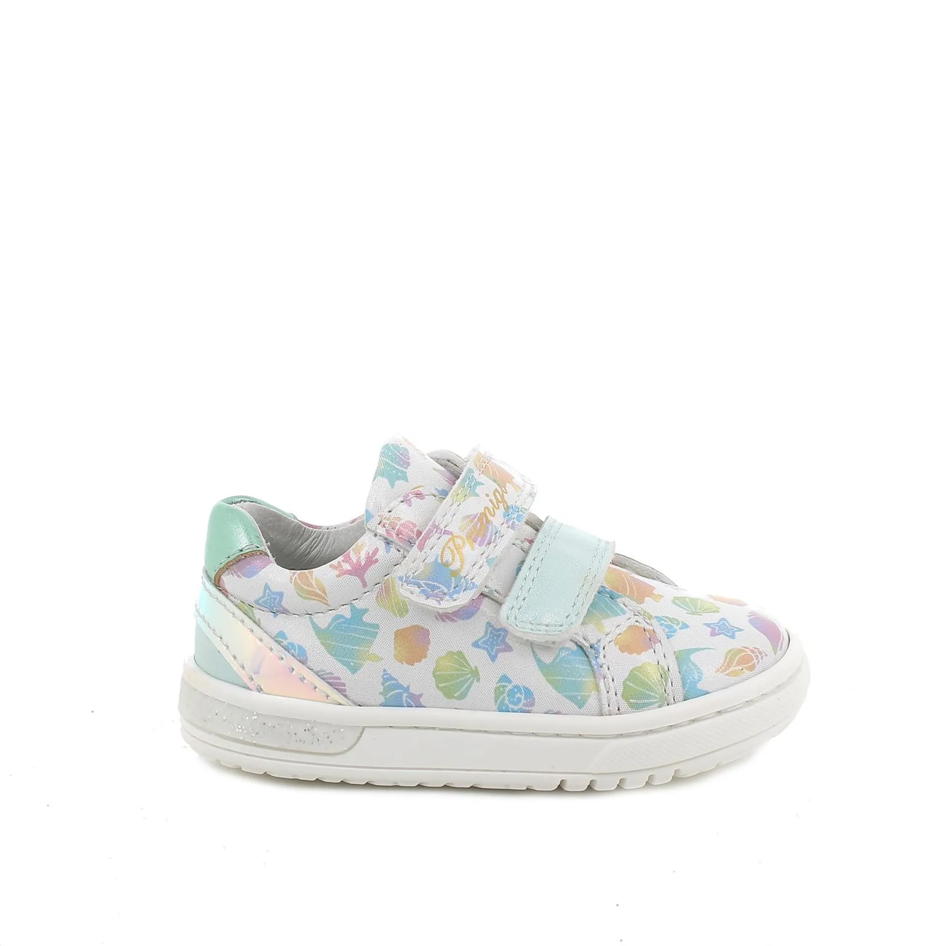 Scarpe da bambino bianco multicolor iridescente