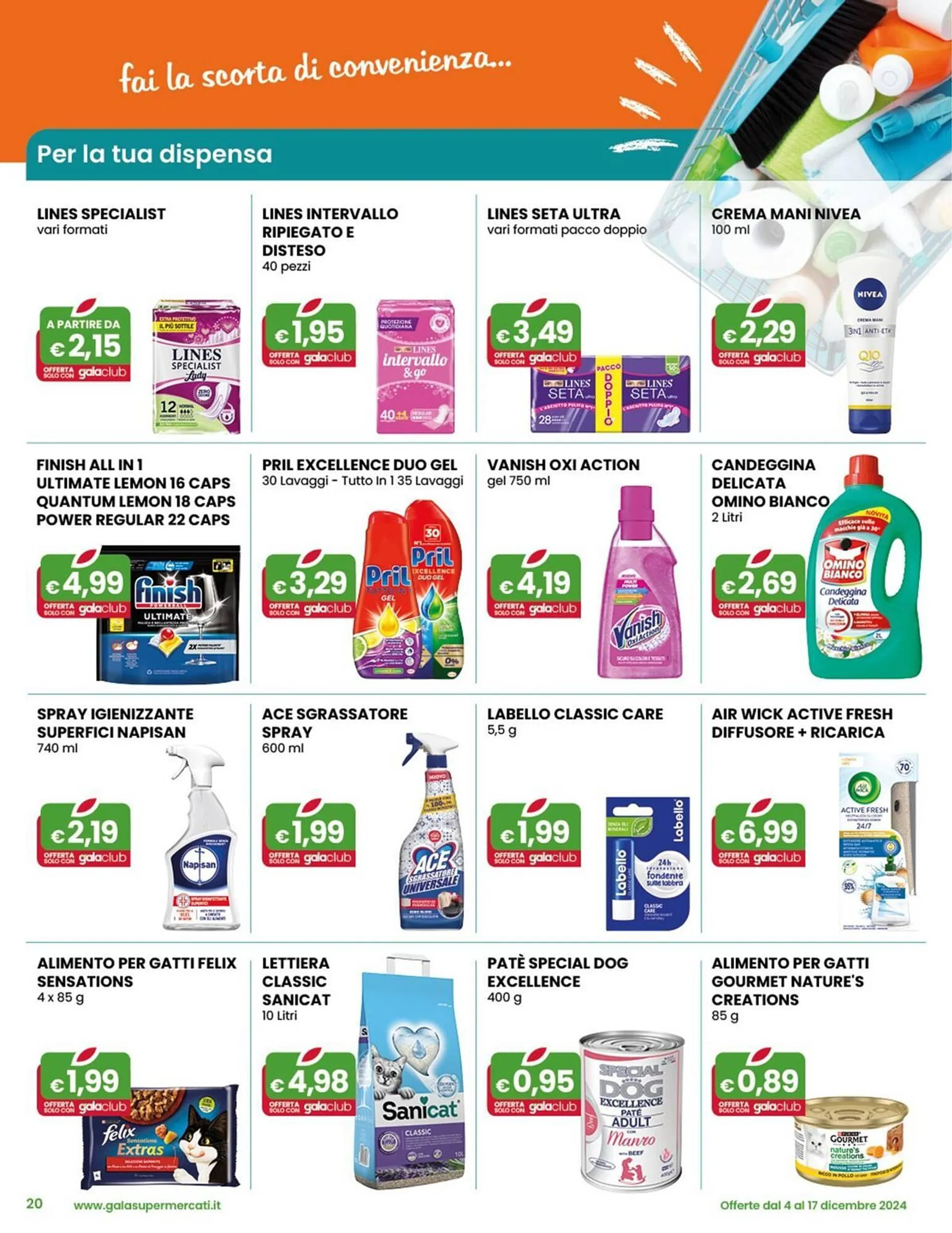 Volantino Gala Supermercati da 4 dicembre a 17 dicembre di 2024 - Pagina del volantino 20