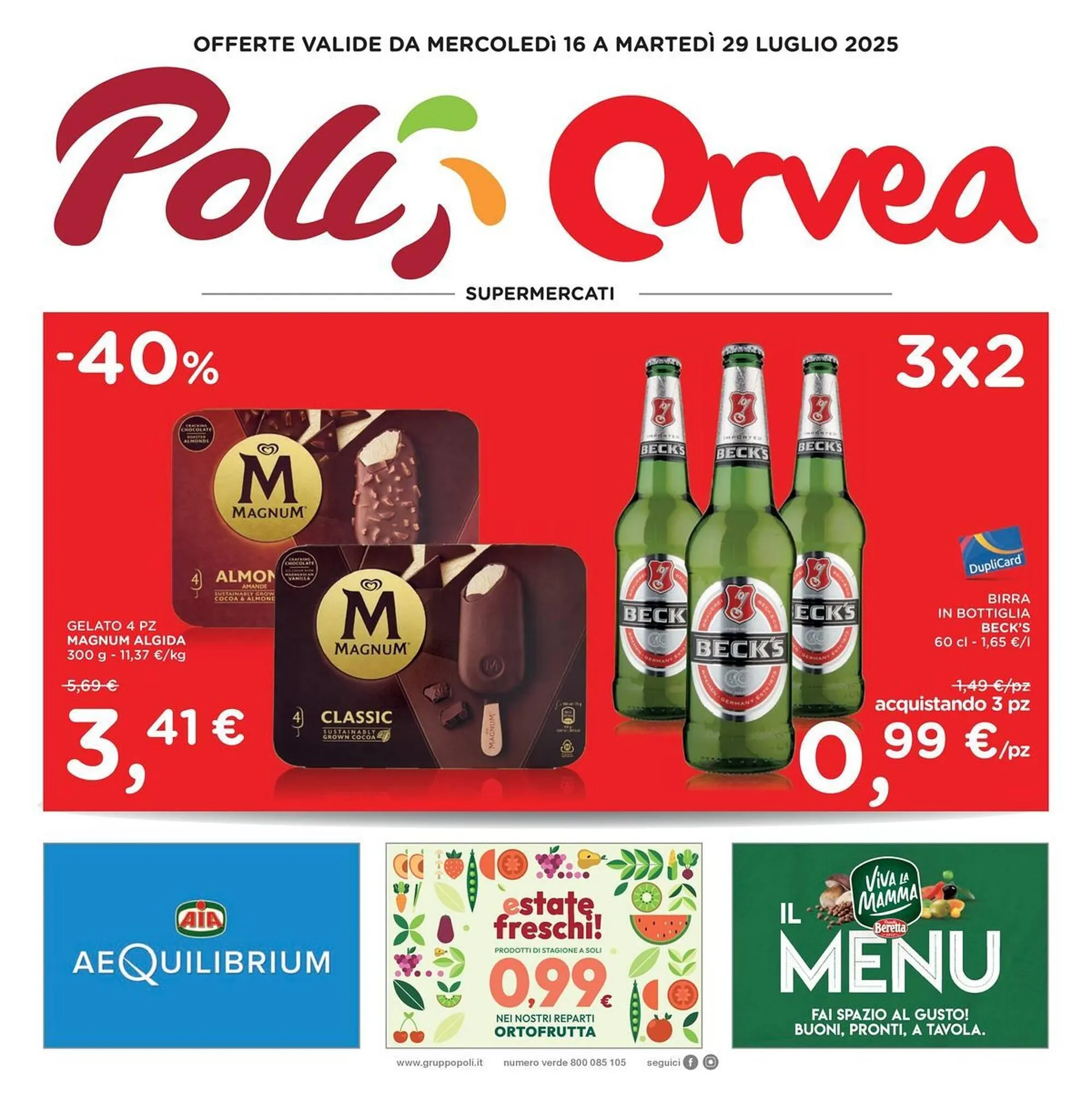 Volantino Orvea da 16 luglio a 29 luglio di 2025 - Pagina del volantino 1