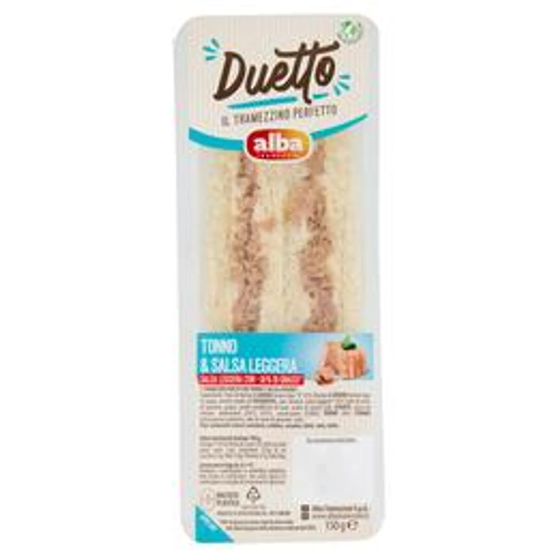 alba Tramezzini Duetto Tonno & Salsa Leggera 150 g