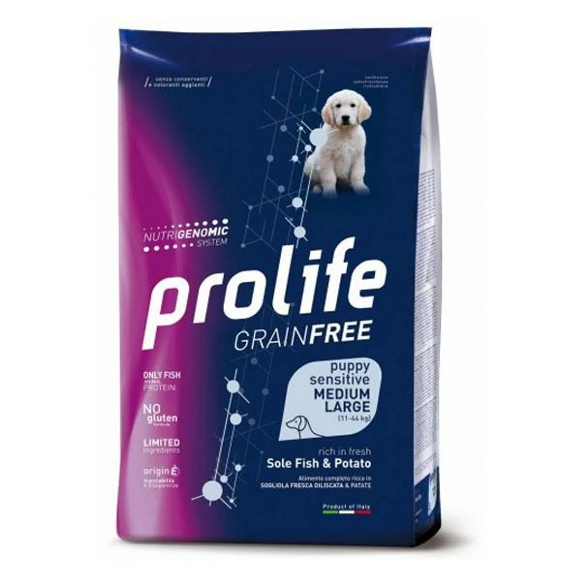 Prolife Grain Free Puppy Medium/Large Sensitive Sole Fish & Potato