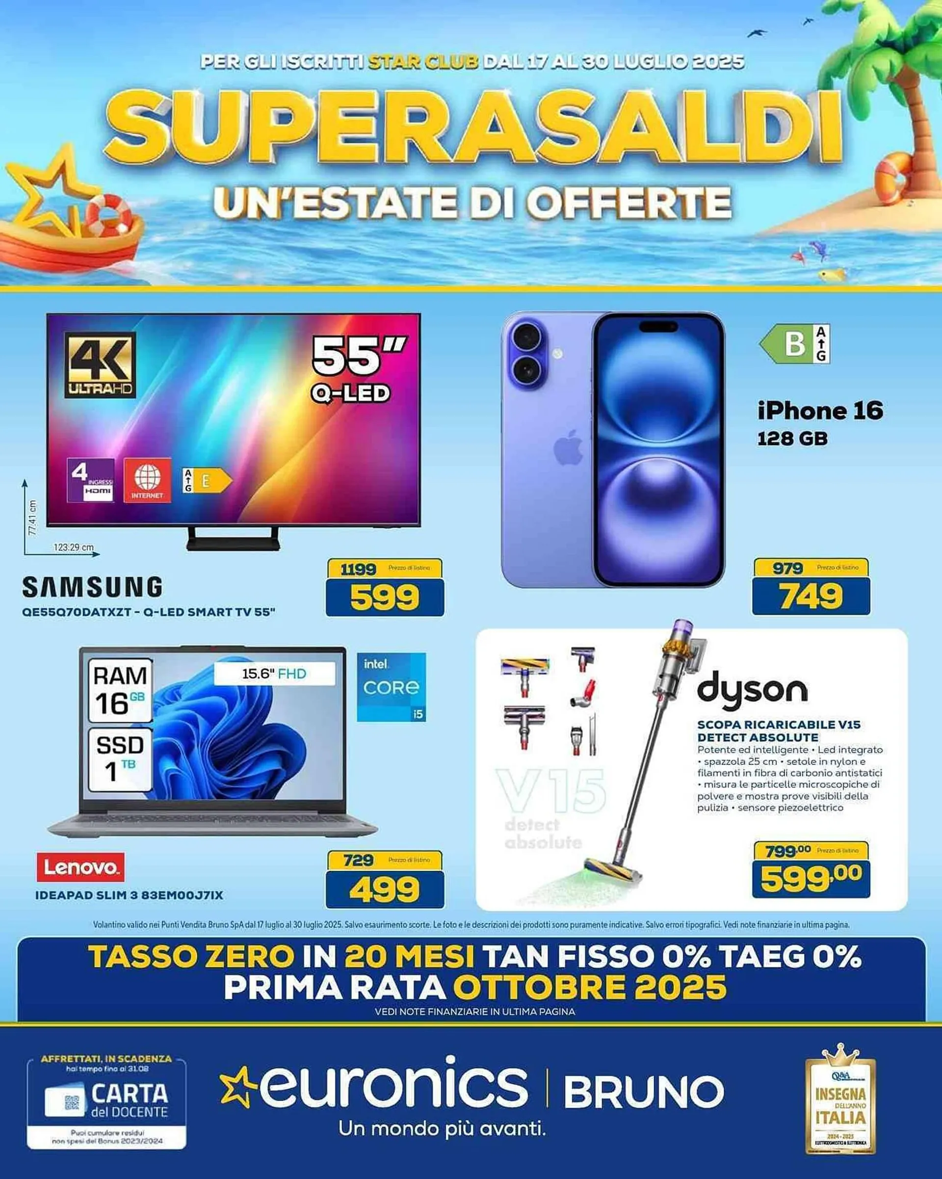 Volantino Euronics da 17 luglio a 30 luglio di 2025 - Pagina del volantino 1