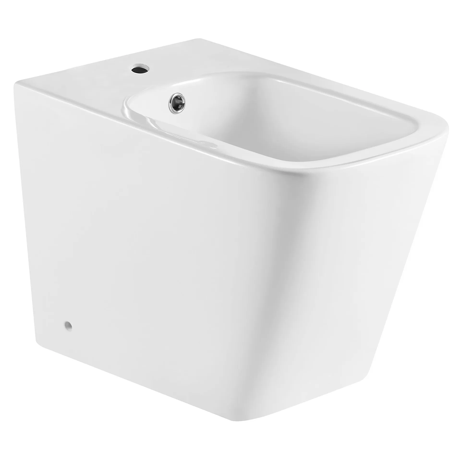 Bidet serie pisa filo muro in ceramica bianca