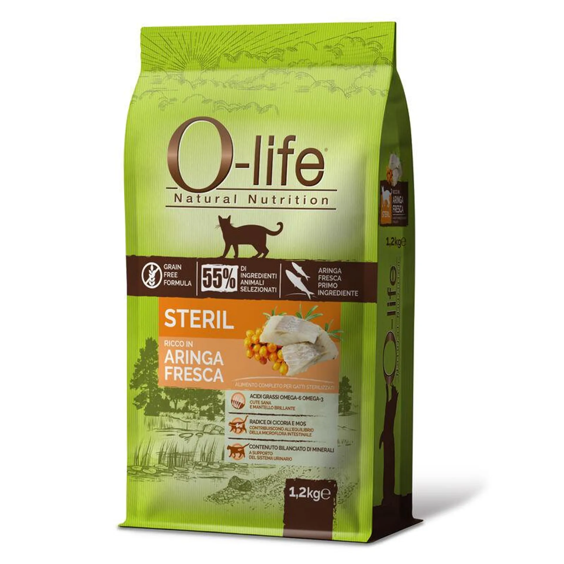 O-life Cat Adult Sterilised Aringa 1,2kg