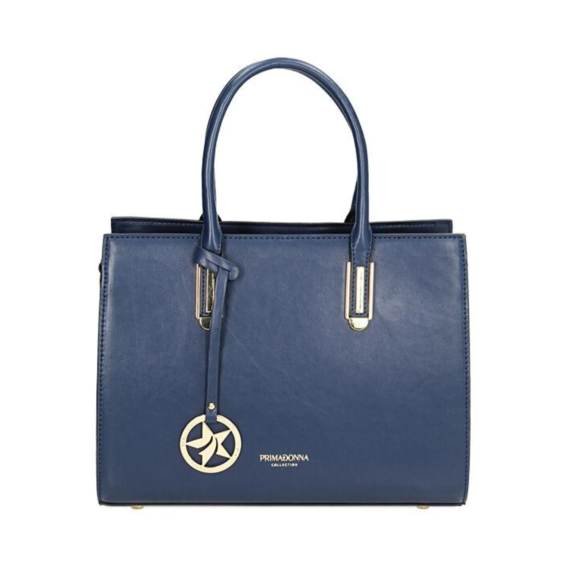 Borsa a mano blu con zip