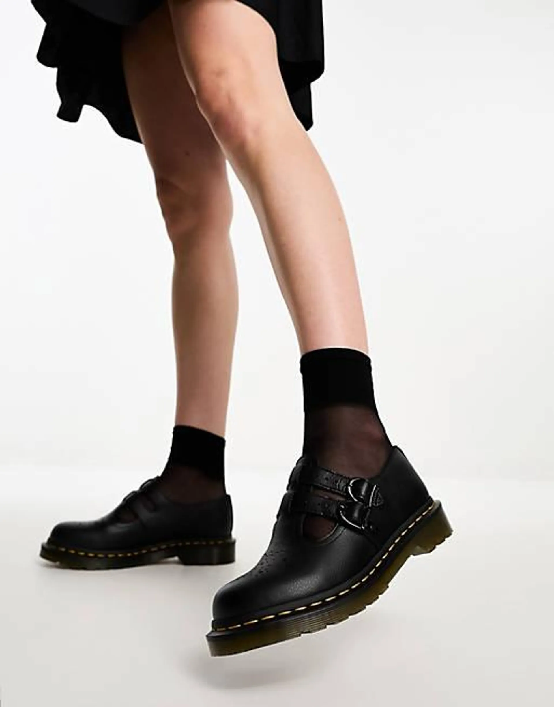 Dr Martens - 8065 - Scarpe Mary Jane nere in pelle