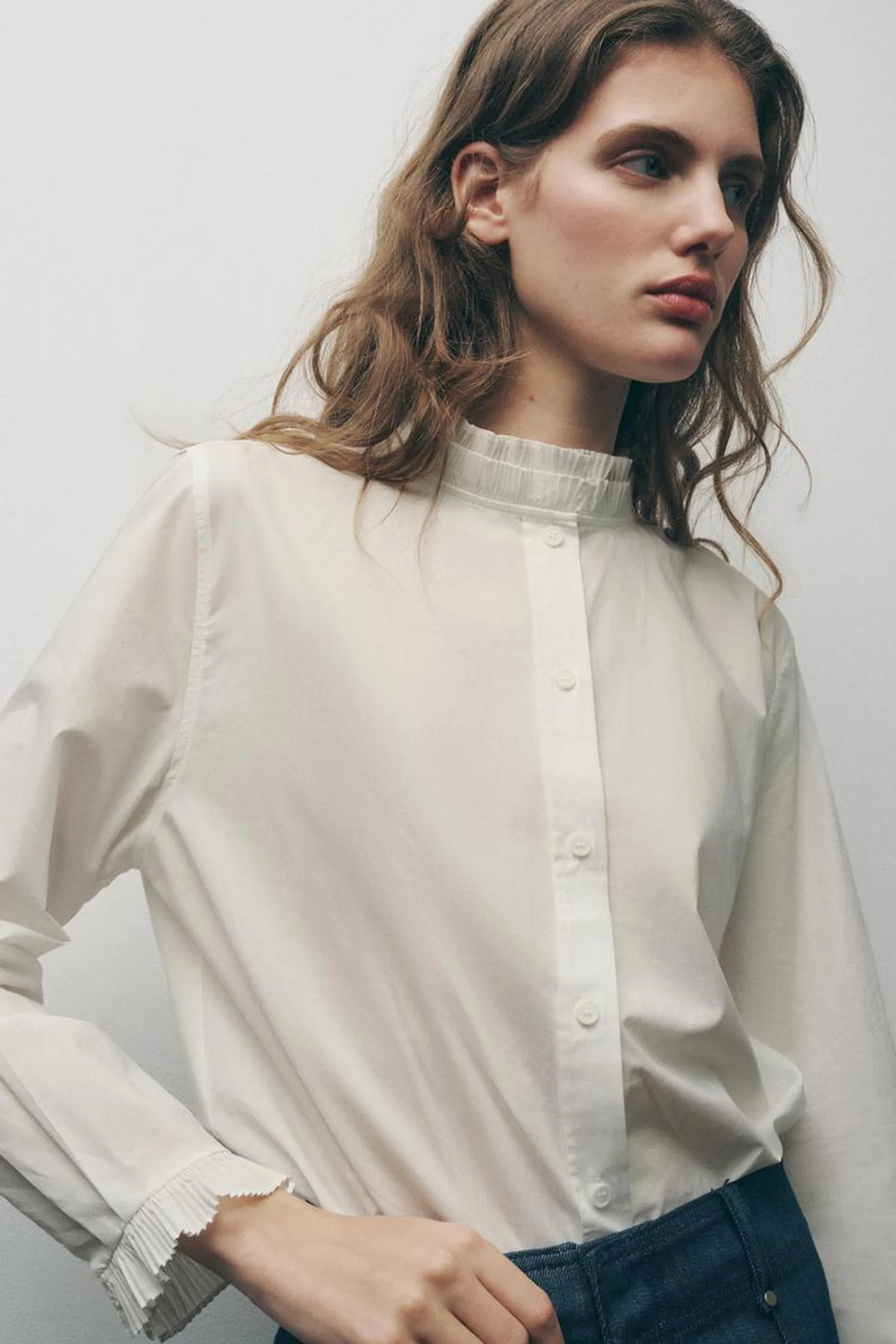 CAMICIA CON VOLANT ZW COLLECTION