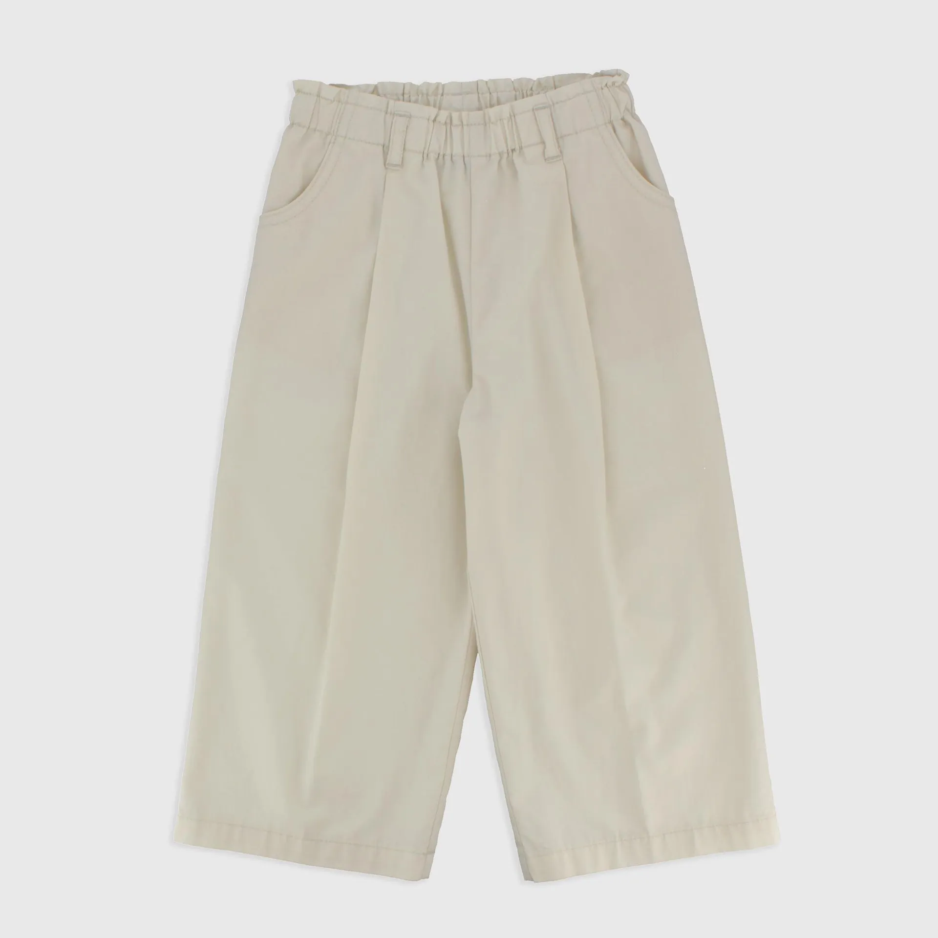 Pantalone in popeline da Bambina, BIANCO