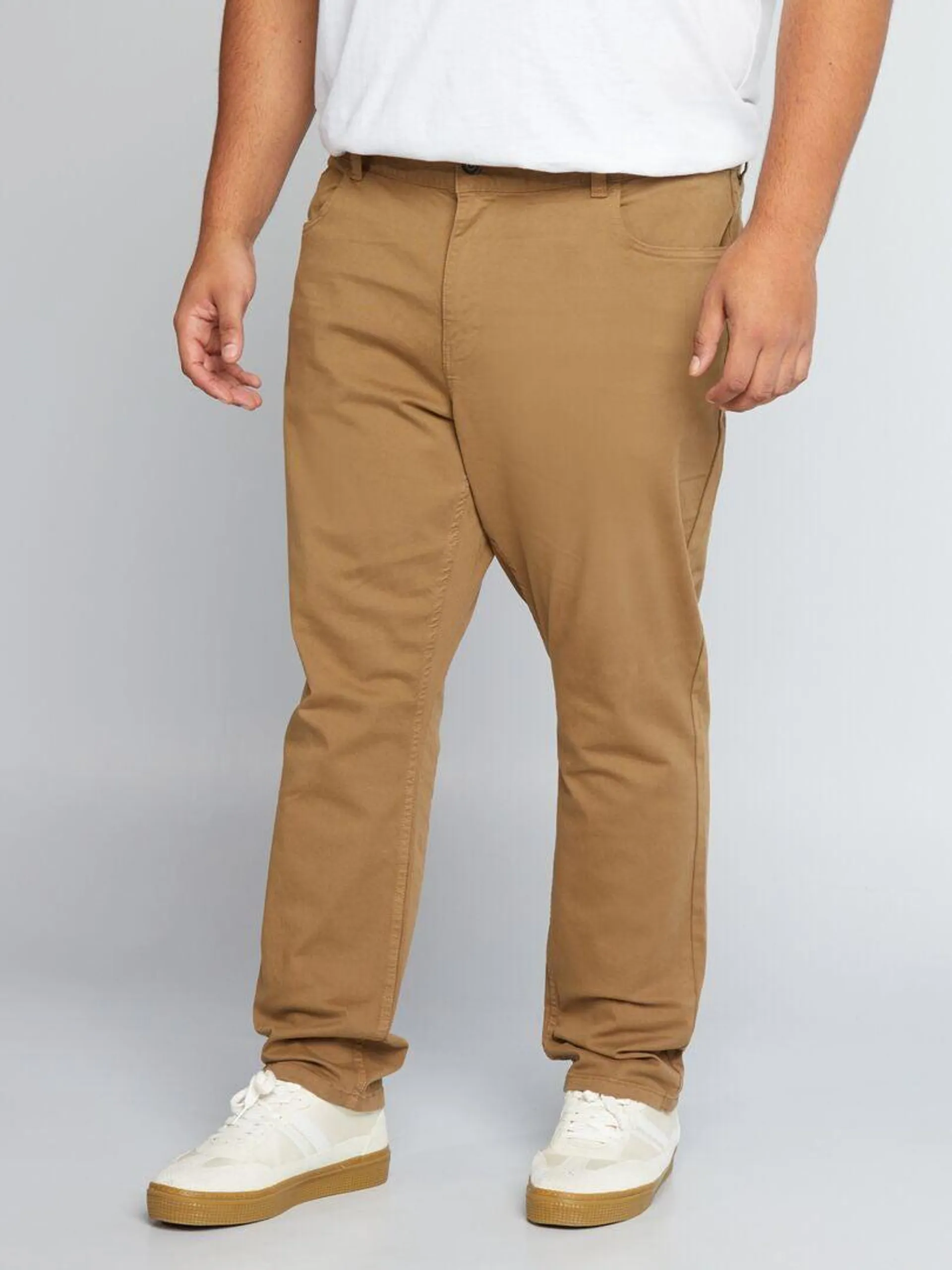 Pantaloni slim L32 - MARRONE