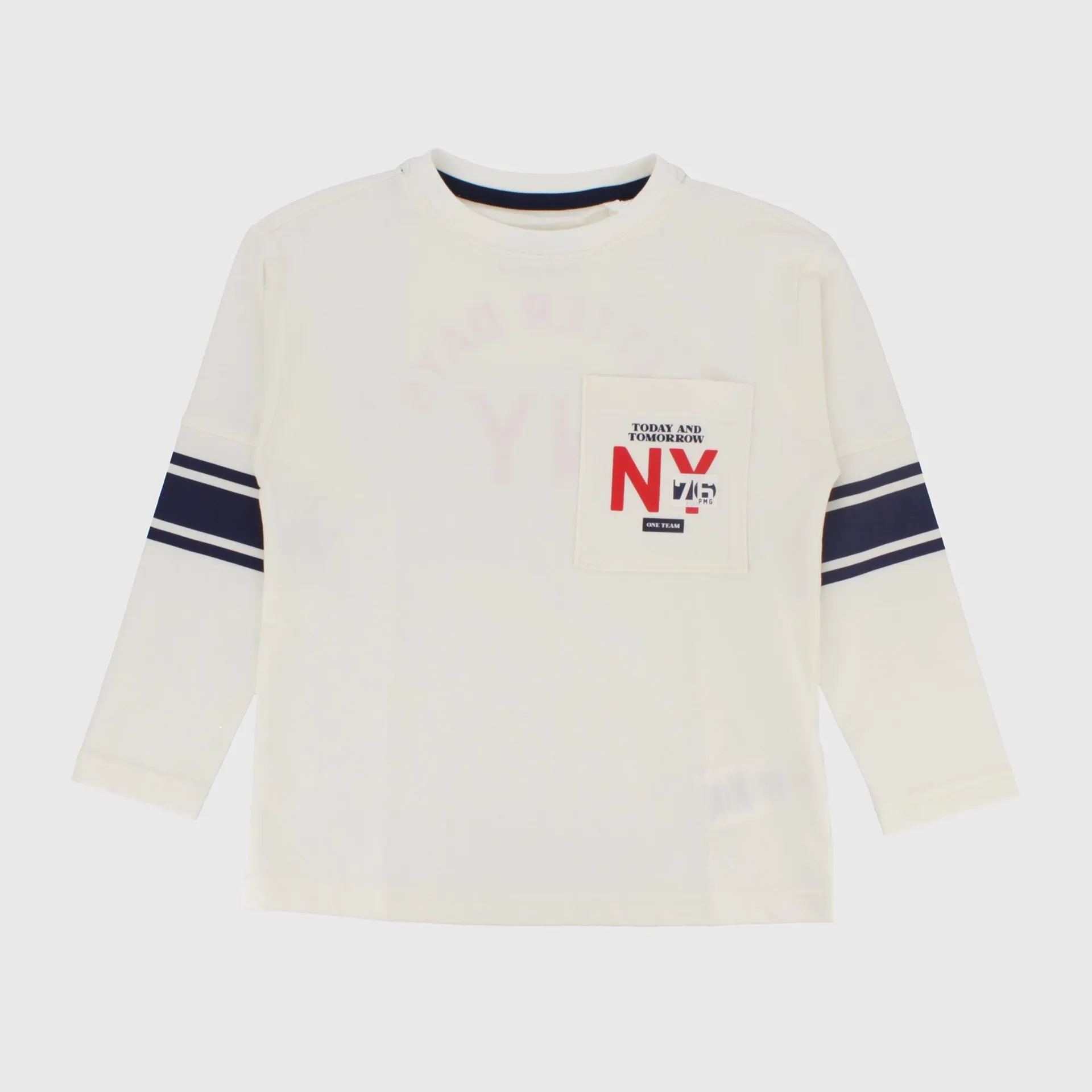 Maglietta oversize in jersey da Bambino, BIANCO