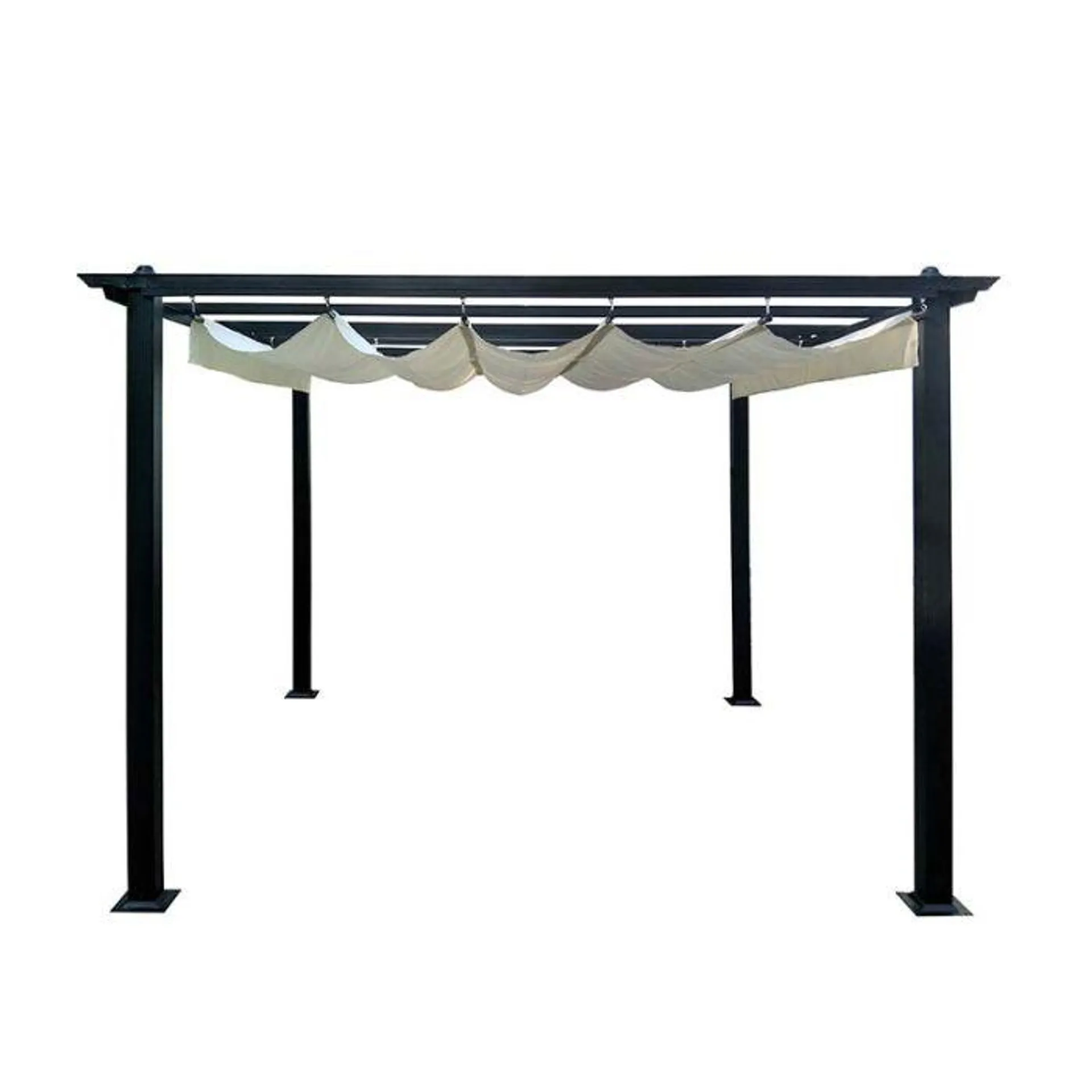 Gardenia Gazebo pergola 3x3xh.2,2 mt, bianco/antracite