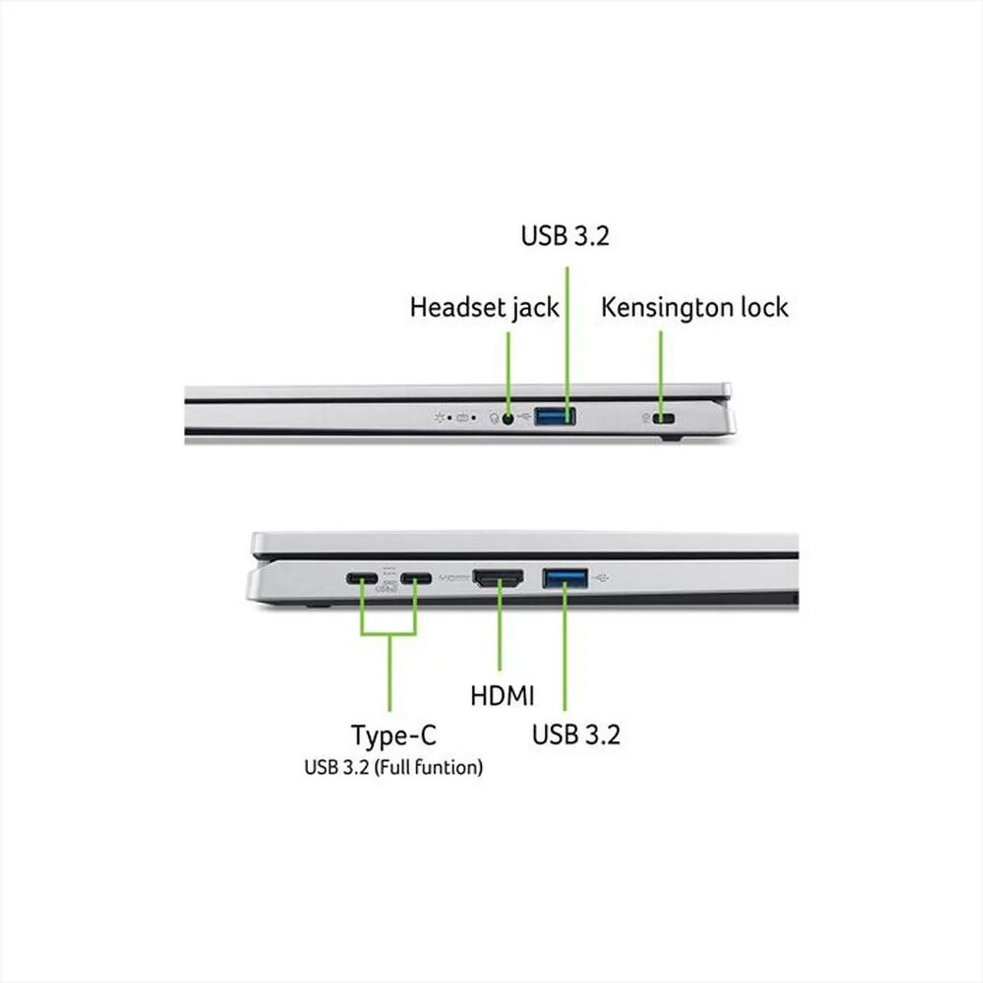 ACER - NOTEBOOK ASPIRE GO 15 AG15-71P-57LQ - 15.6 POLLICI-Silver