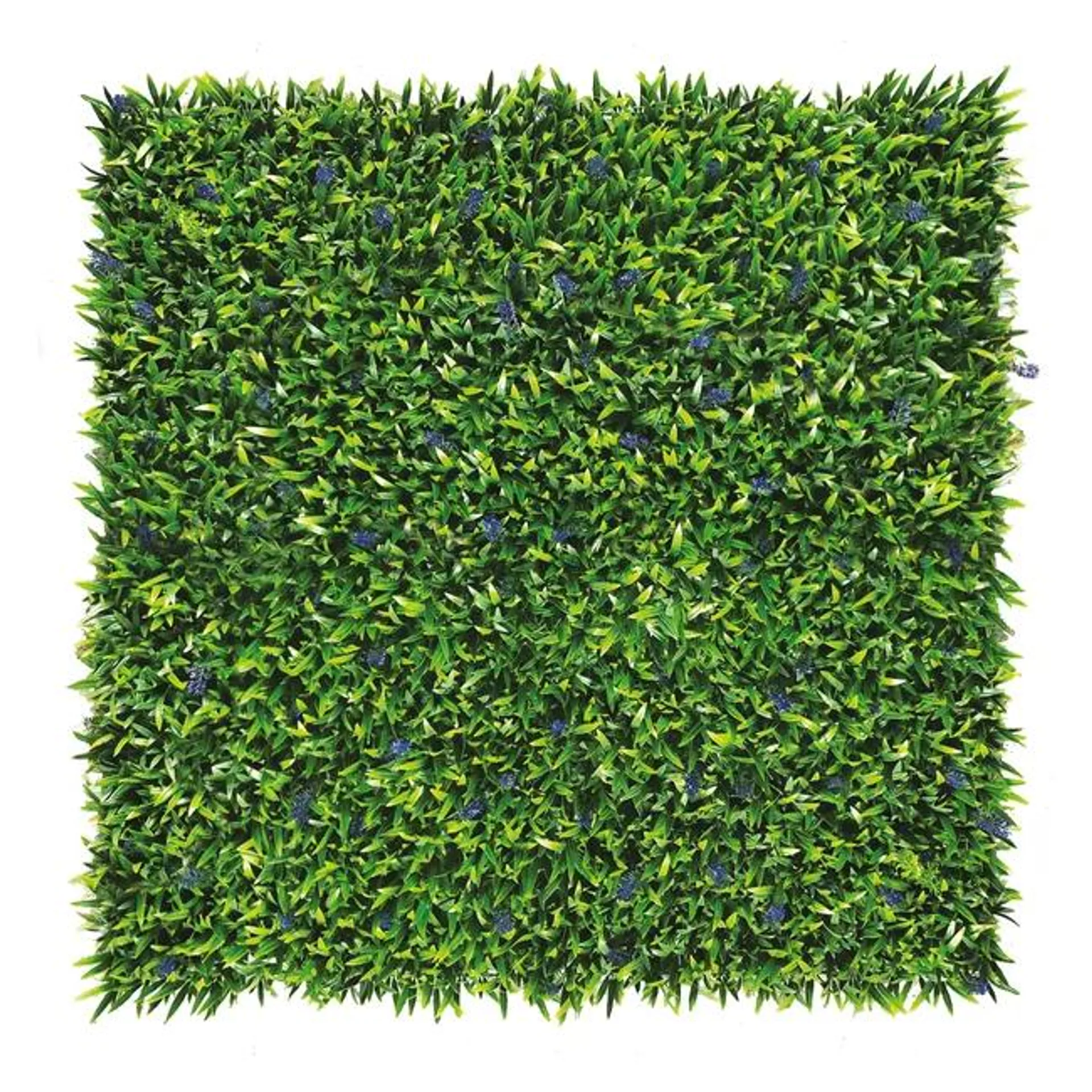 Parete verde artificiale Liriope Divy 3D in polietilene, verde e viola H 1 m x L 1 m