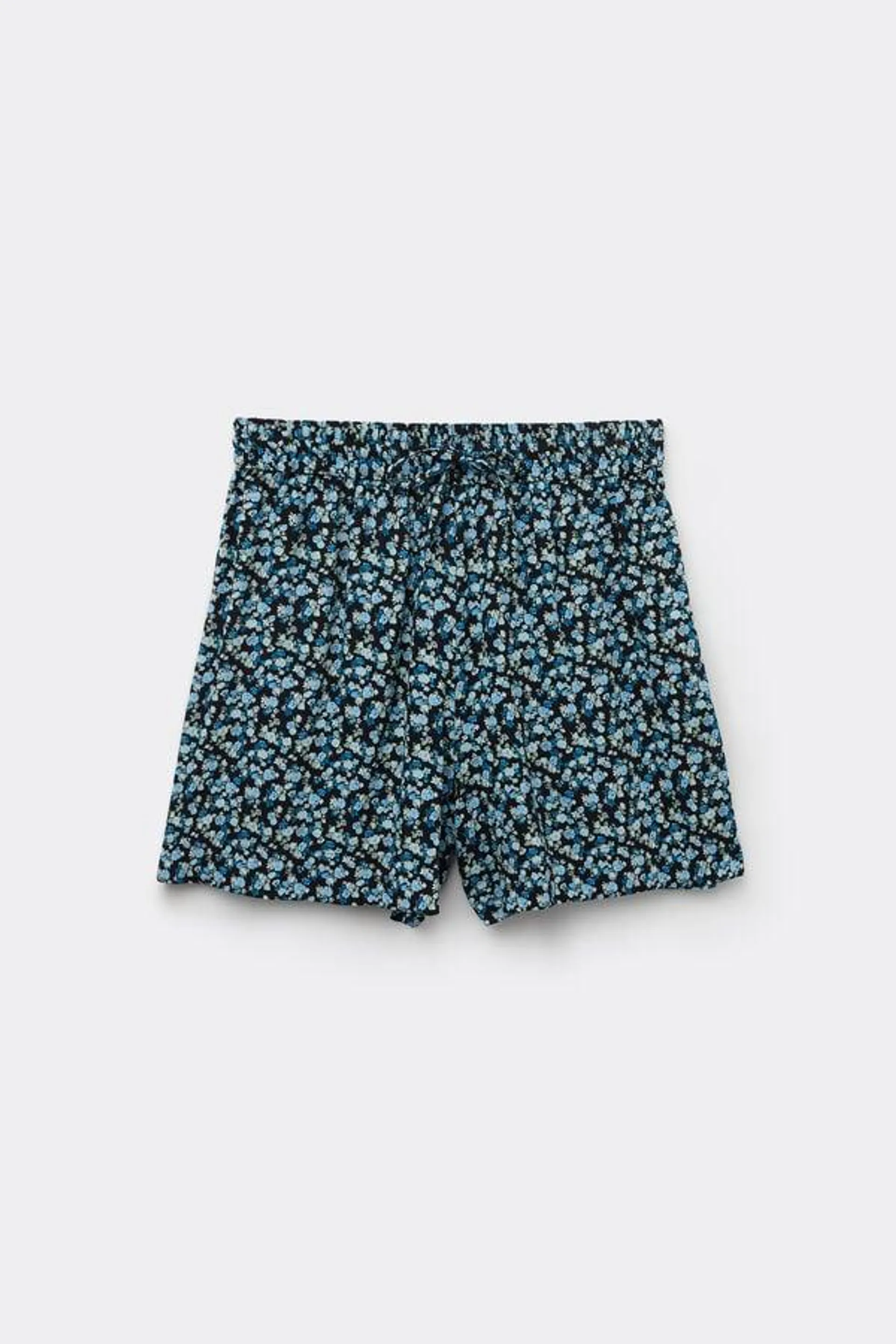 Shorts in Tela Viscosa con Coulisse