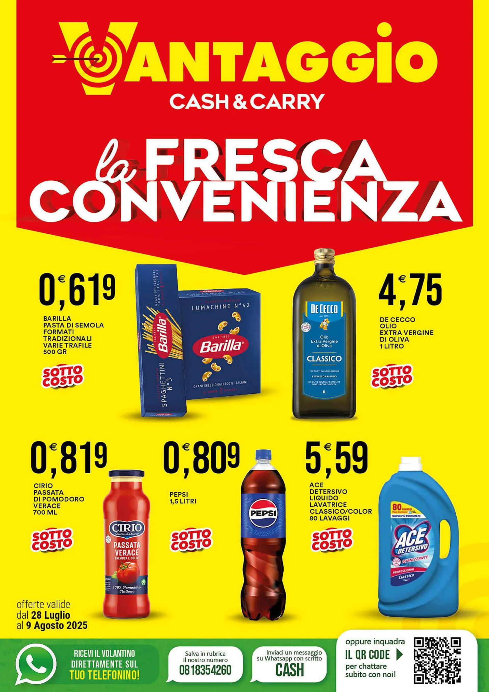 Volantino Vantaggio Cash&Carry da 28 luglio a 9 agosto di 2025 - Pagina del volantino 1