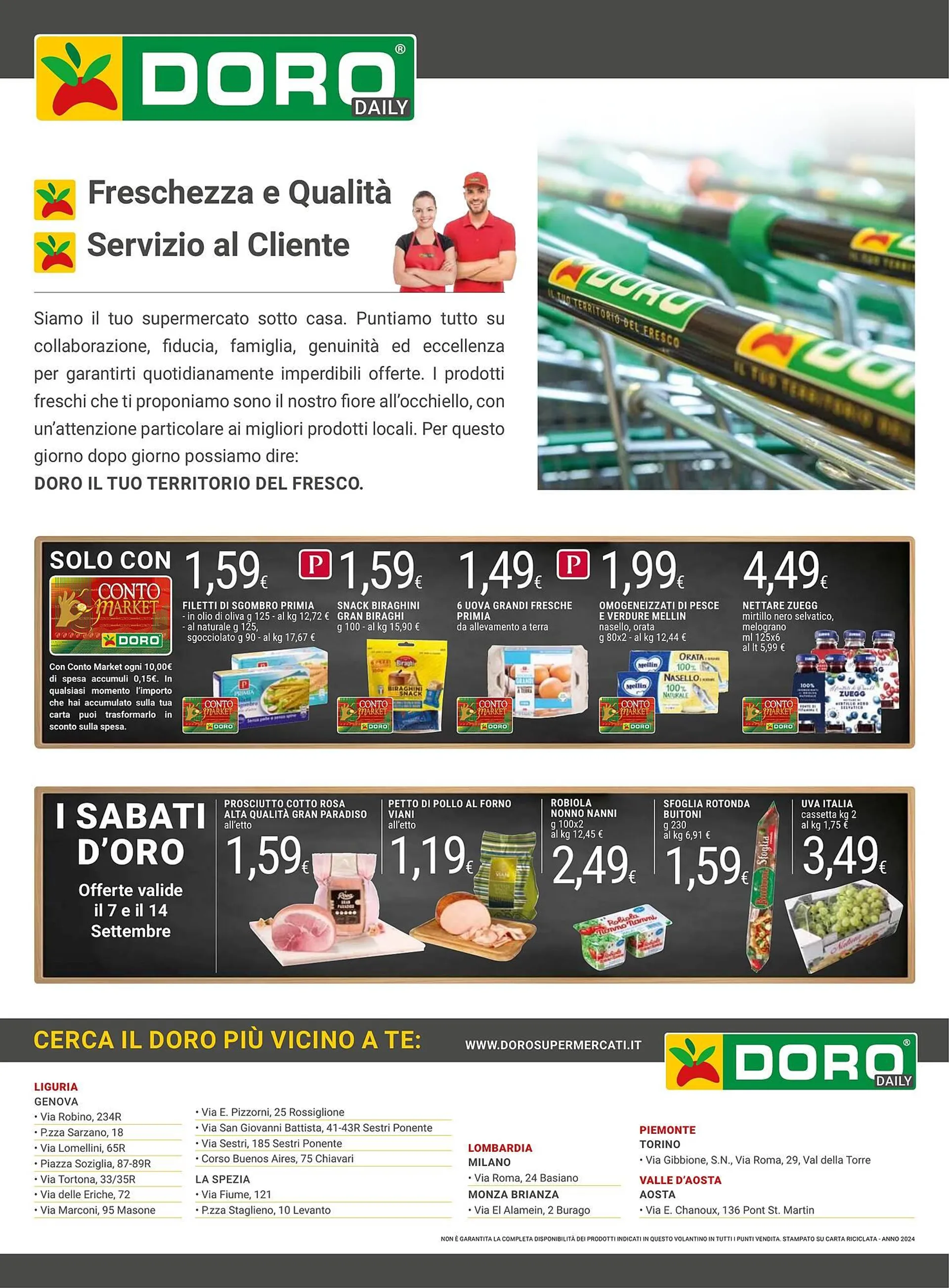 Volantino Doro Supermercati da 3 settembre a 15 settembre di 2024 - Pagina del volantino 8