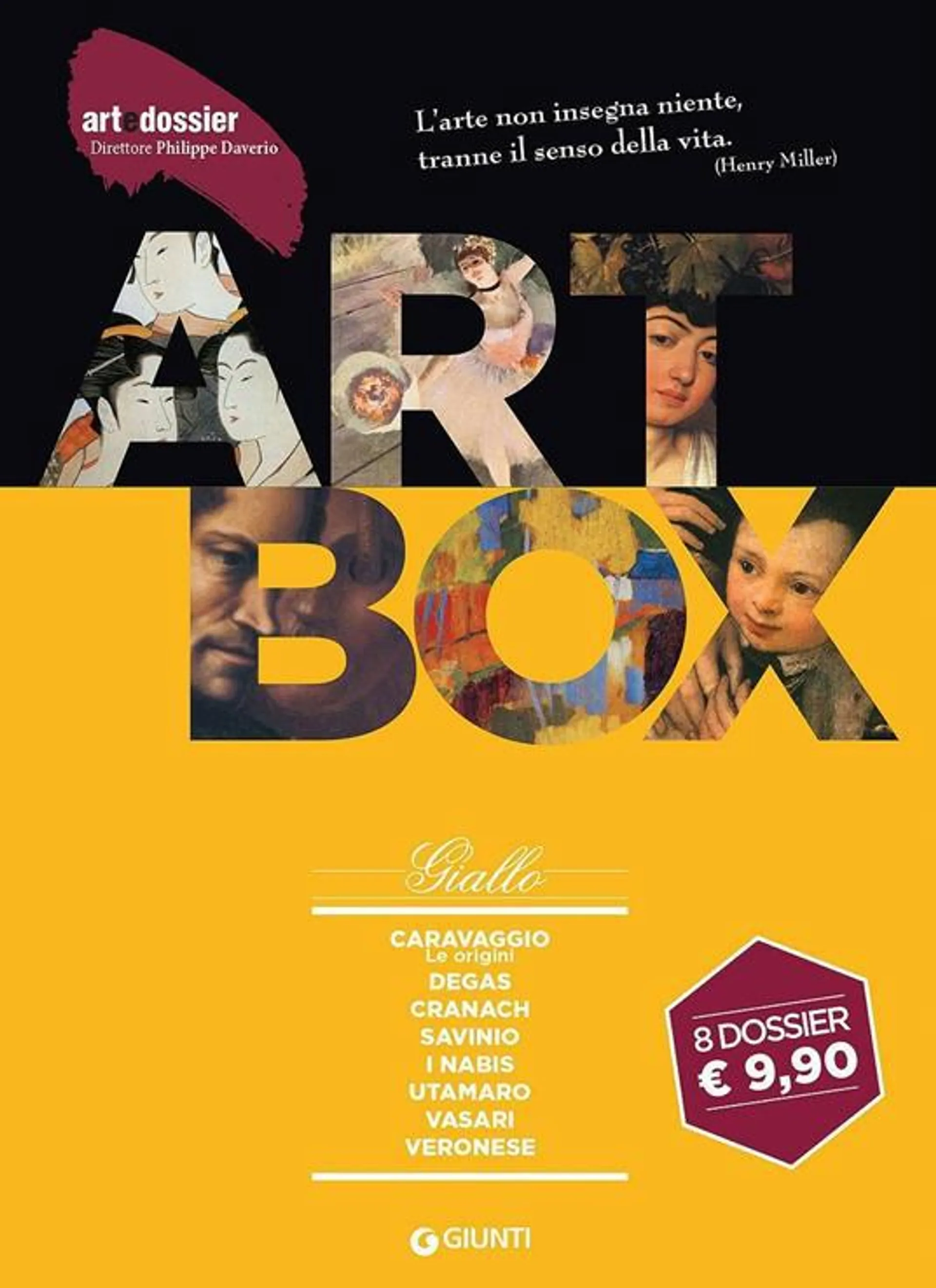 Dossier d'art. Box giallo: Caravaggio. Le origini-Degas. Tra antico e moderno-Cranach-Savinio-I Nabis-Utamaro-Vasari-Veronese. La pittura profana. Ediz. illustrata