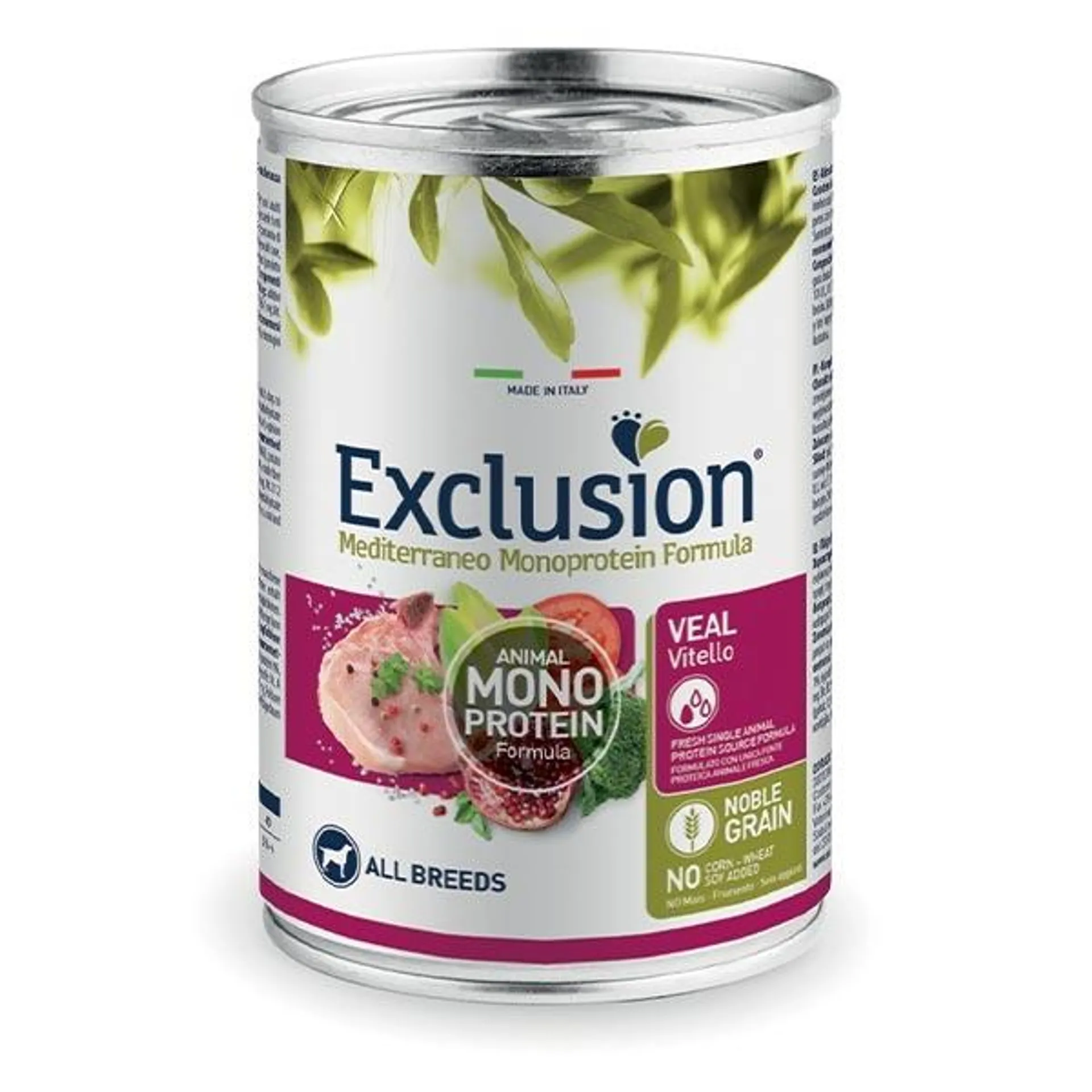 Exclusion - Mediterraneo Monoprotein Adult All Breed con Vitello