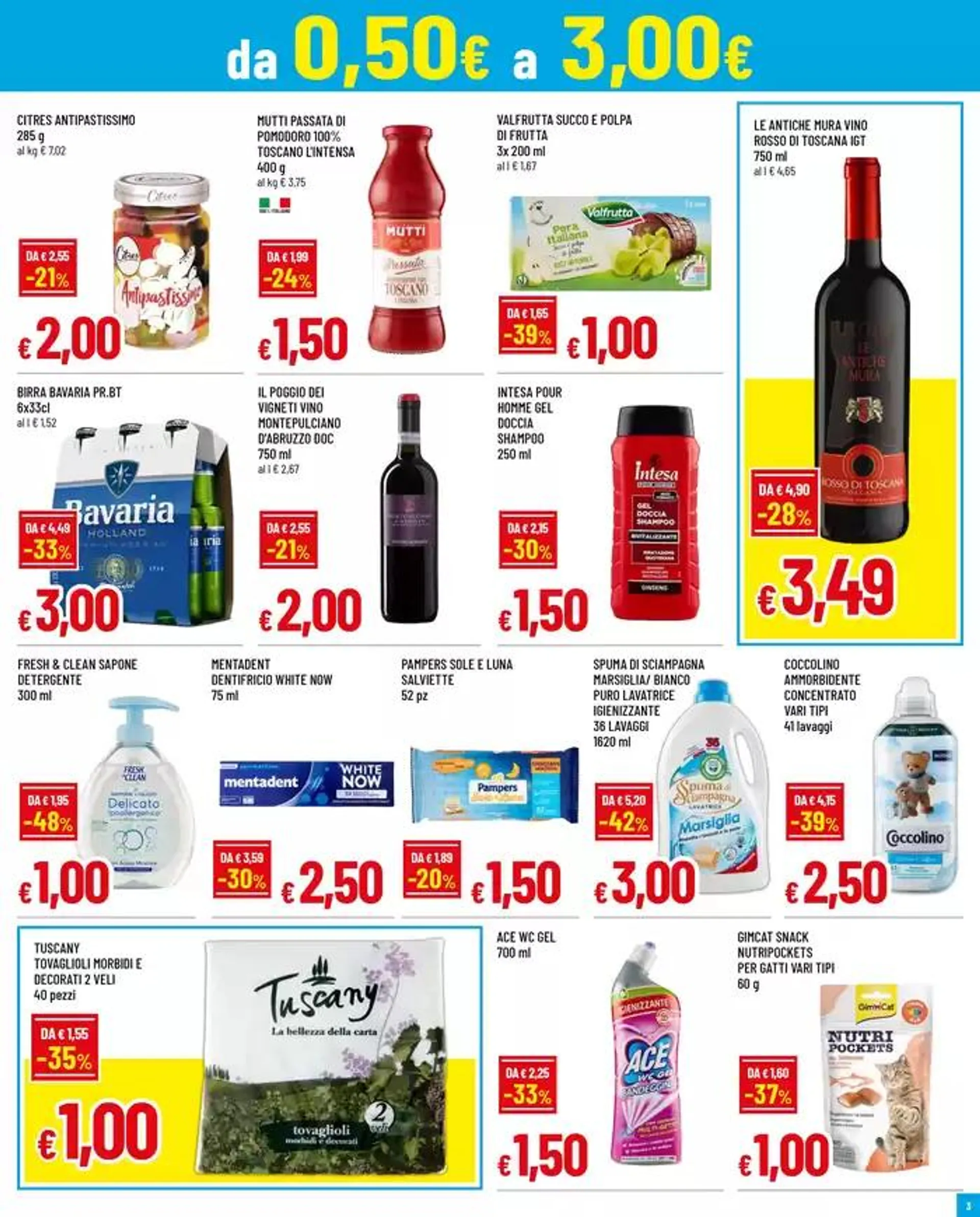 TANTI PRODOTTI DA 0,50 A 3,00€ da 22 maggio a 4 giugno di 2025 - Pagina del volantino 3