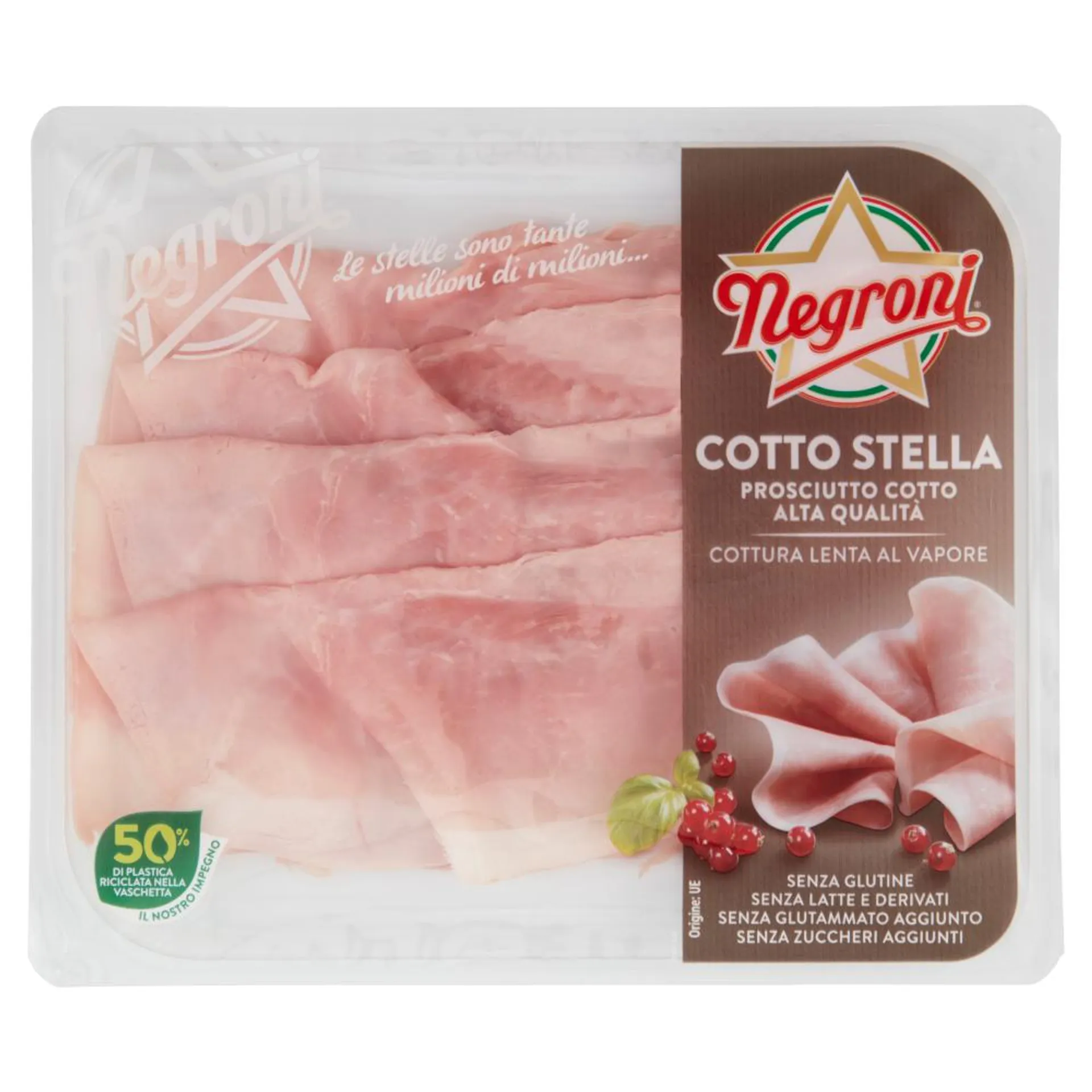 Negroni Cotto stella Prosciutto Cotto Alta Qualità 110 g