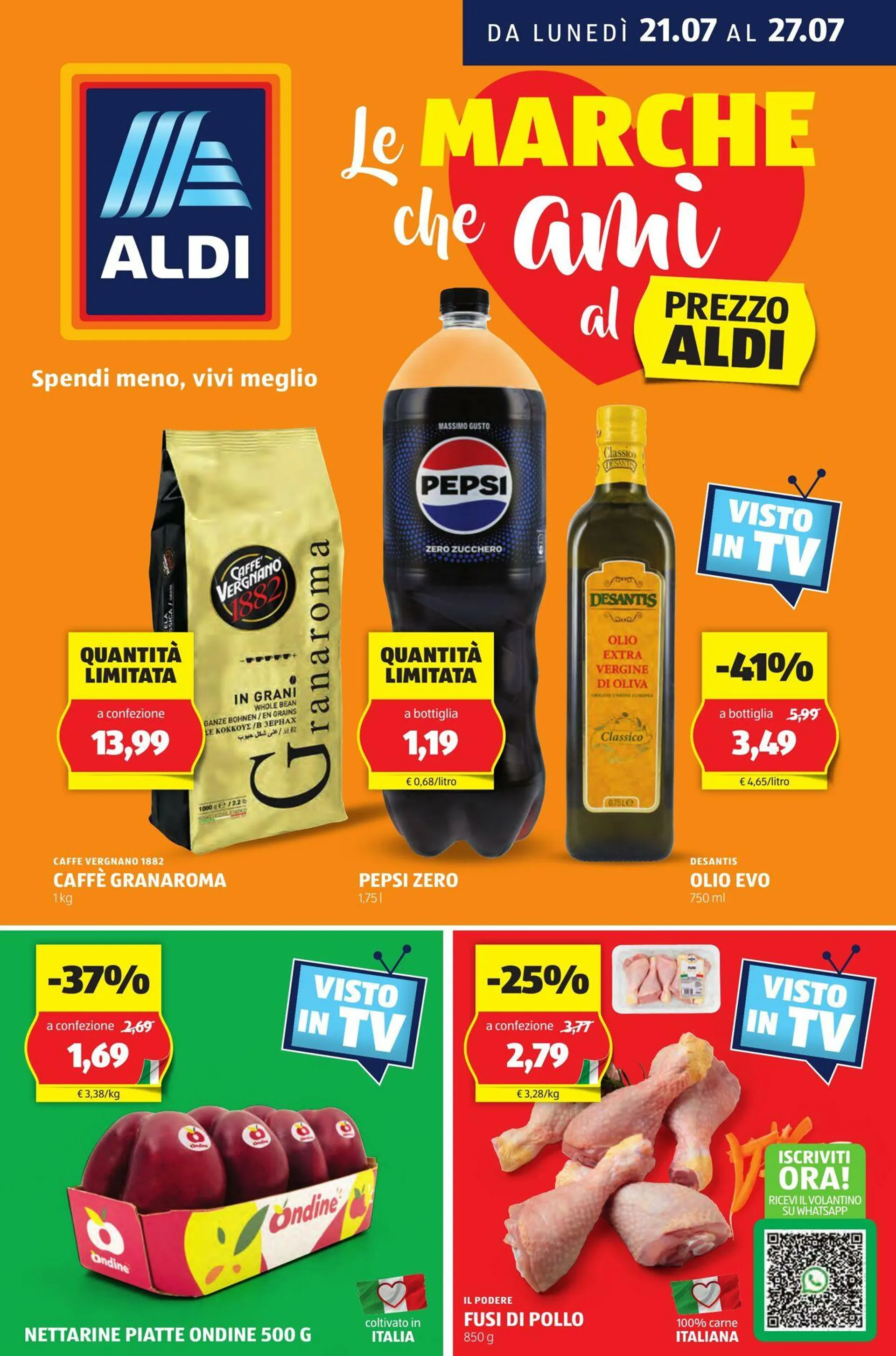 Aldi Volantino attuale da 21 luglio a 27 luglio di 2025 - Pagina del volantino 1