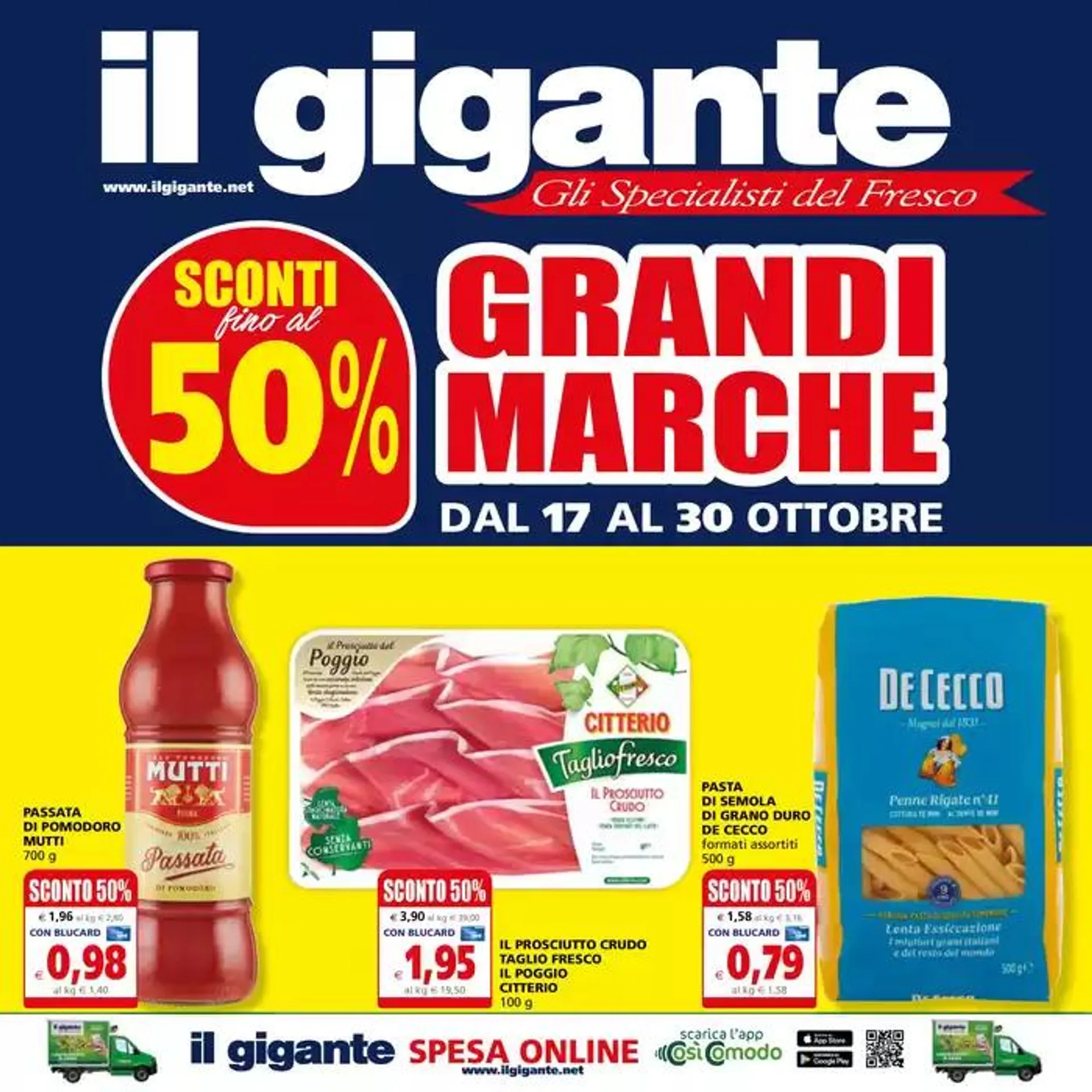 Grandi Marche Sconti fino al 50% da 17 ottobre a 30 ottobre di 2024 - Pagina del volantino 1